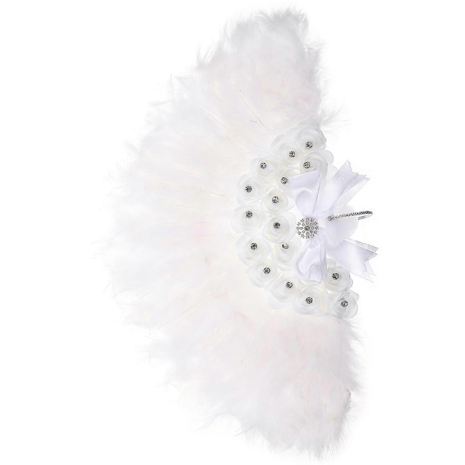 Wedding Fans Plume Folding Fans for Decoration Unique Chinese Style Handheld Fan