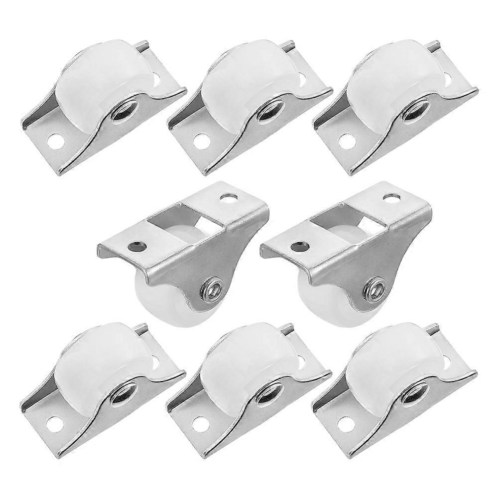 Furniture Small Caster Wheels for Drawer Directional Use 8Pcs Plastic Rollers
