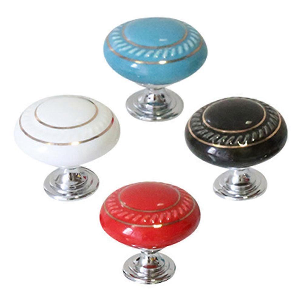 Toilet Flushing Button Handle Manicure for Women 8Pcs Ceramic Metal Handles
