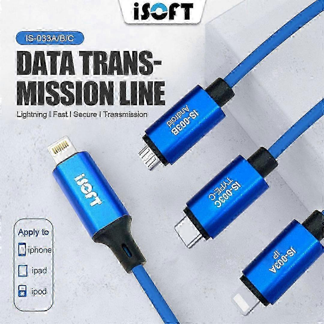 Lightning to Micro-USB Data Transfer Cable by ISOFT Model IS-003B for Data Synchronization