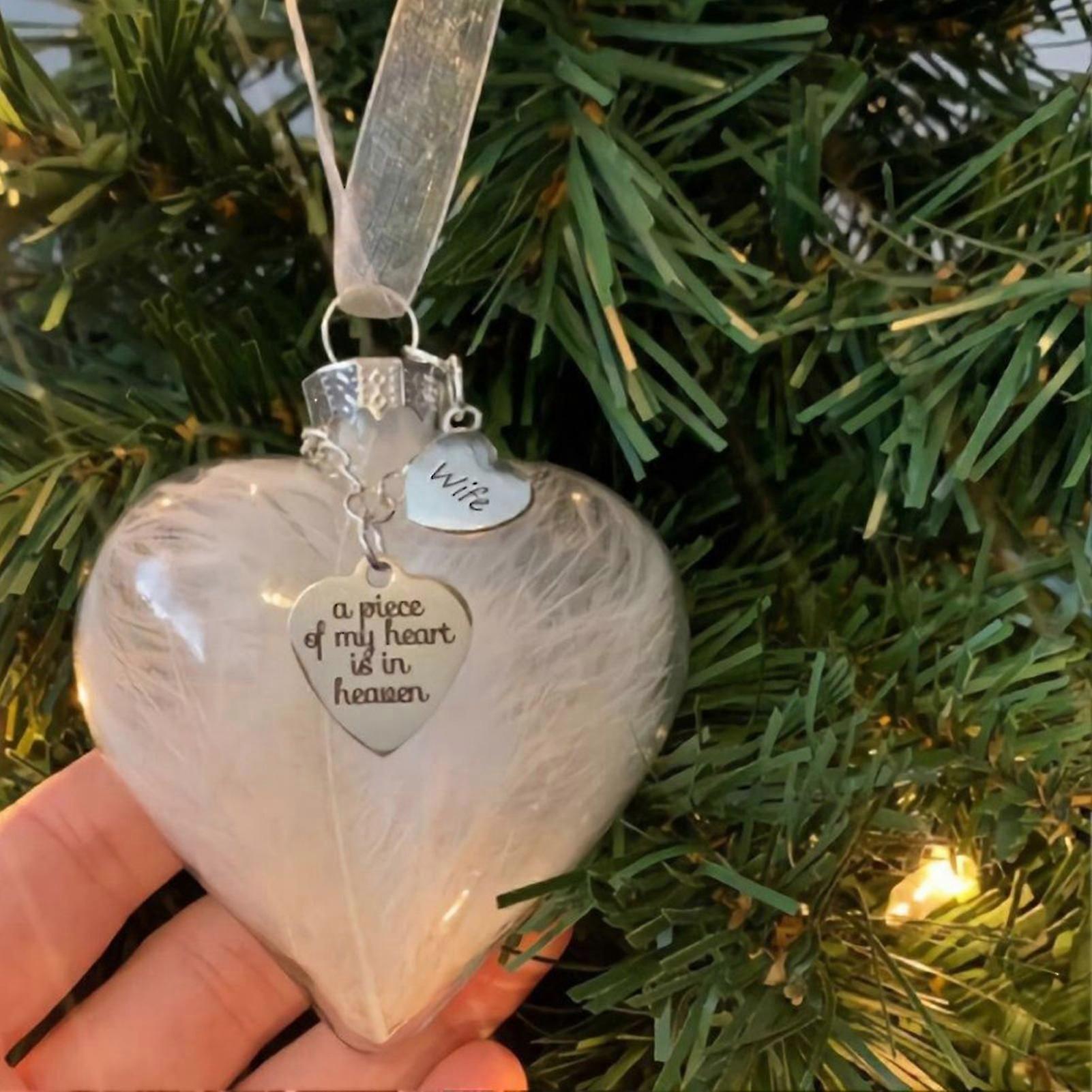 Christmas Hanging Heart Ball with Pendant Home Decor Clear Appearance Xmas Balls Ideal Gifts for Home Decoration