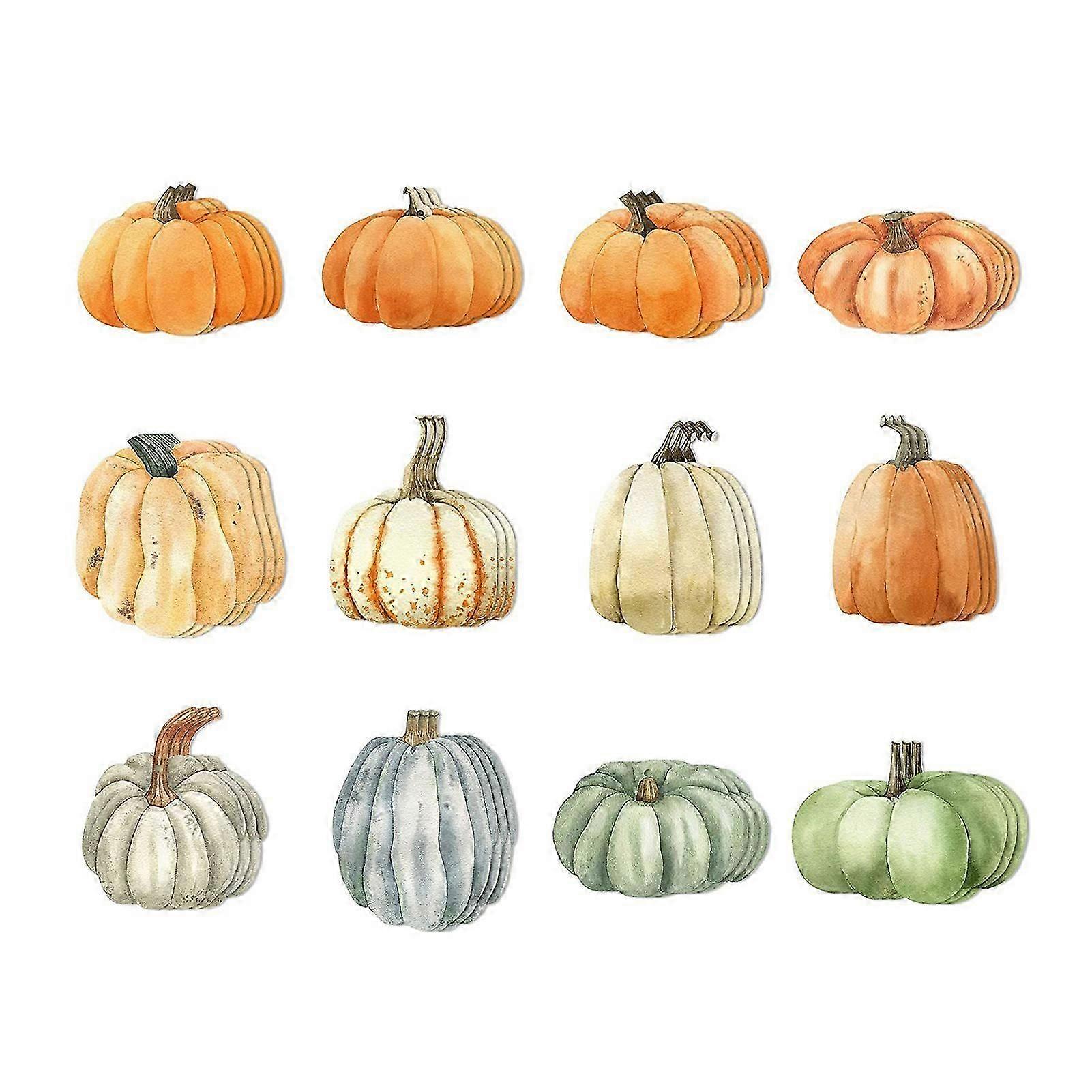36Pcs Thanksgiving Hanging Pumpkin Decoration Wood Fall Pumpkin Autumn Harvest Festival Pumpkin Pendant Home Party Decor Qinghai