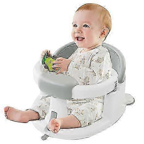 Non-Slip Infant Bathtub Chair with Suction Cups, Safe & Comfortable Baby Bath Support, Ideal for Sitting Up, Easy to Clean, Stable Design, Grey (6-24