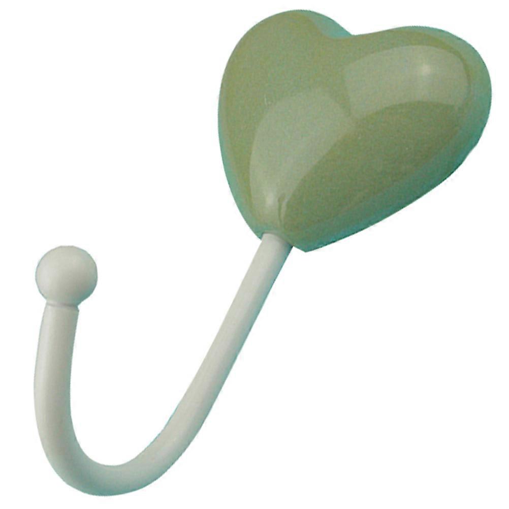 Peach Heart Shape Hook Ceramic Door Back Hook for Home 1Pcs Green