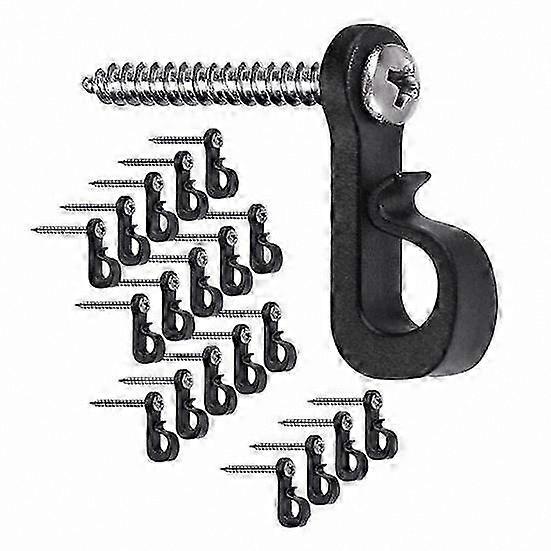 20-Pack Durable Hanger Hooks with Screws for Indoor and Outdoor Use Waterproof and Rustproof Clips for Hanging Decorative Lights and Party Essentials