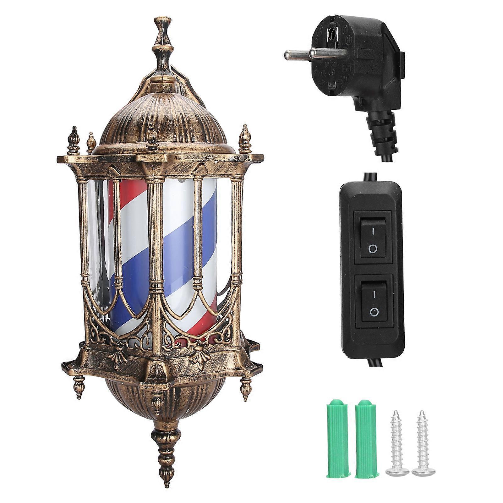 Barre lumineuse LED rotative pour salon de coiffure, fixation murale, rouge, bleu et blanc
