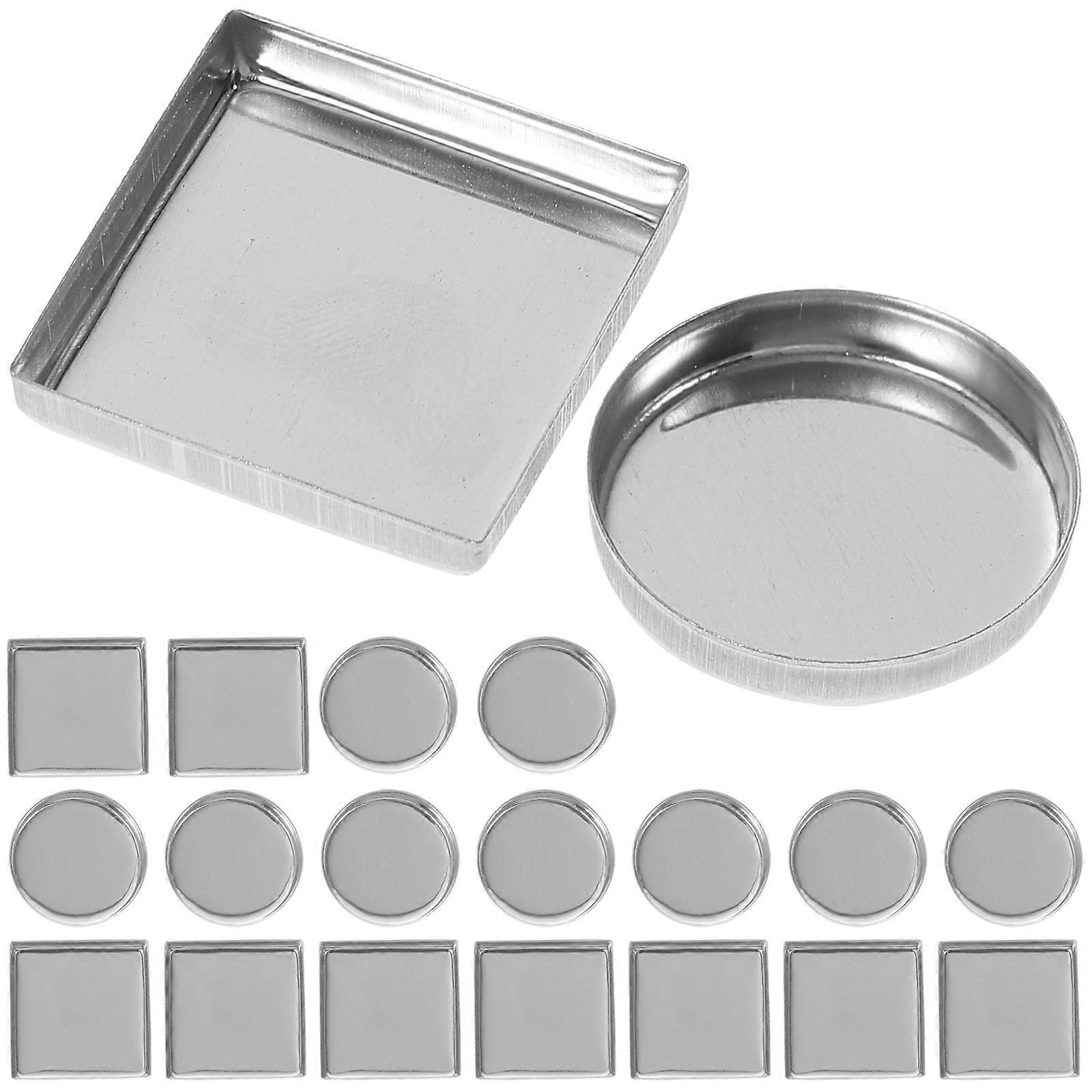 Silver Empty Metal Pan for Storing 30Pcs Eyeshadow Palette DIY Accessory
