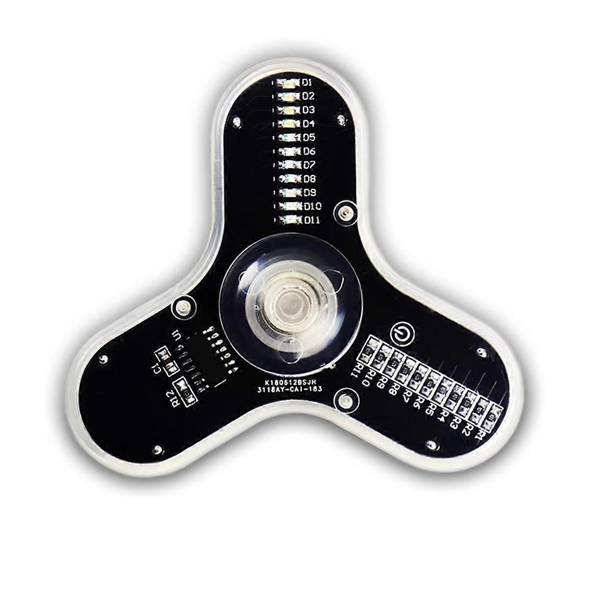 LED Fidget Spinner Luminous Display Three Lobe Digital Gyro Electronic DIY Production Welding Kit