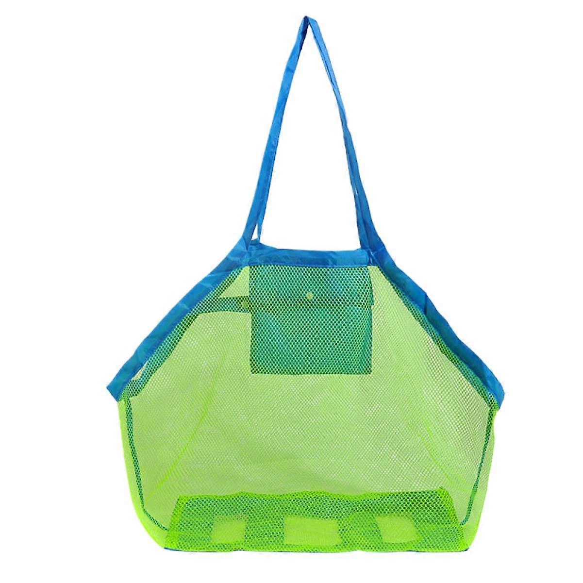 Beach Container Durable Mesh Sand Storage Bag, 2Piece Set, Easy Drain Design, HeavyDuty Handles for Beach and Swimming