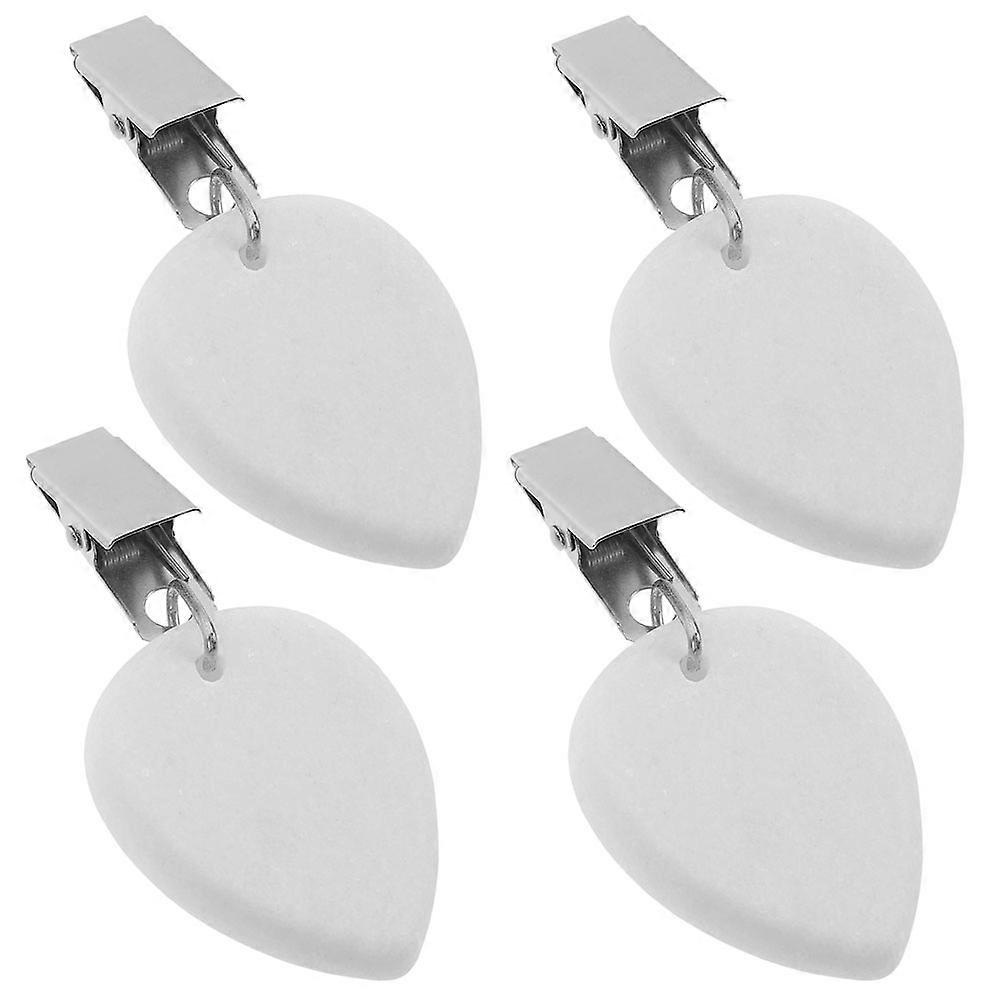 Marble Tablecloth Weights with Clips for Home Use 36Pcs White Pack