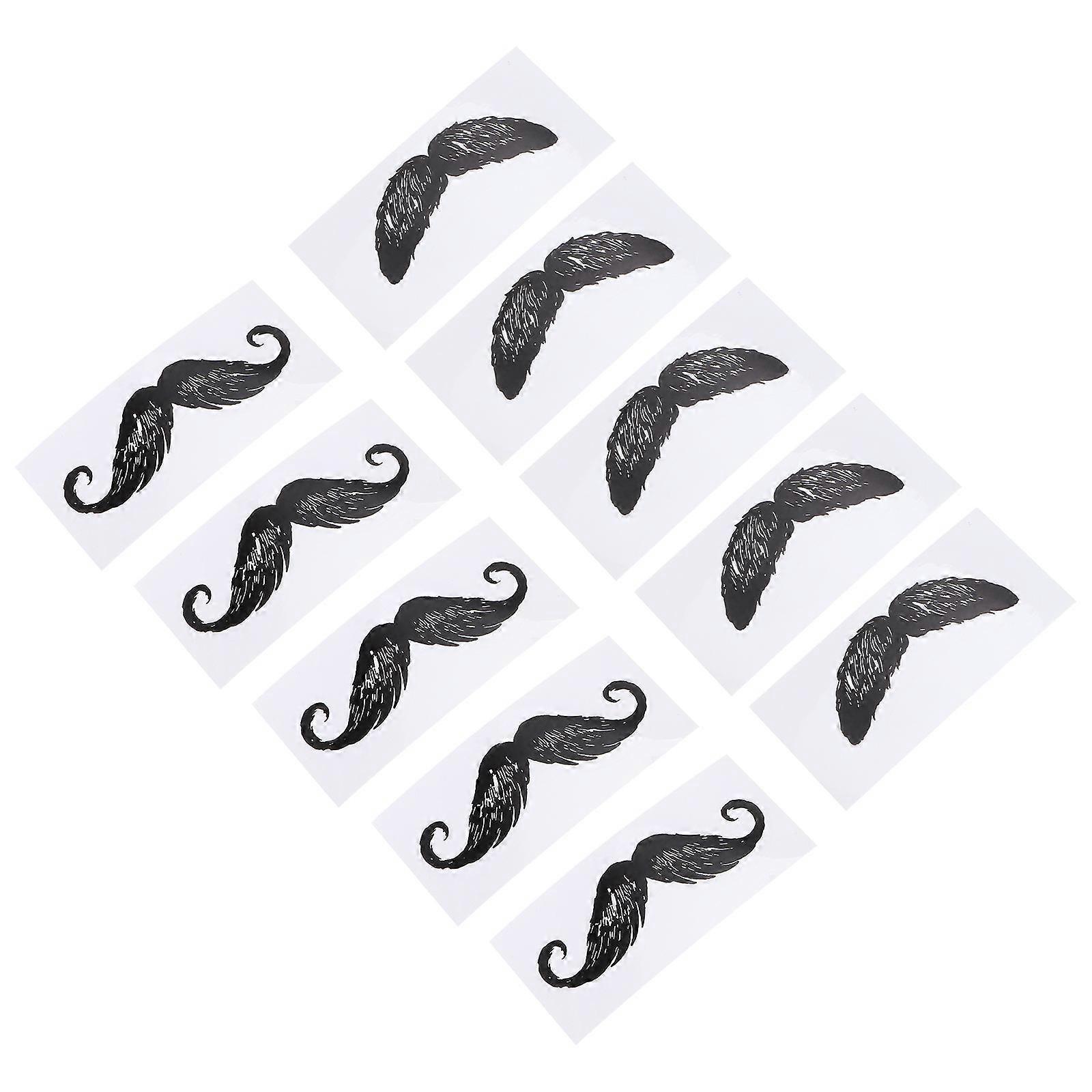 Beard Stylist Stickers 60 Pcs For Men And Women Personal Removal Function In Rectangular Black Design