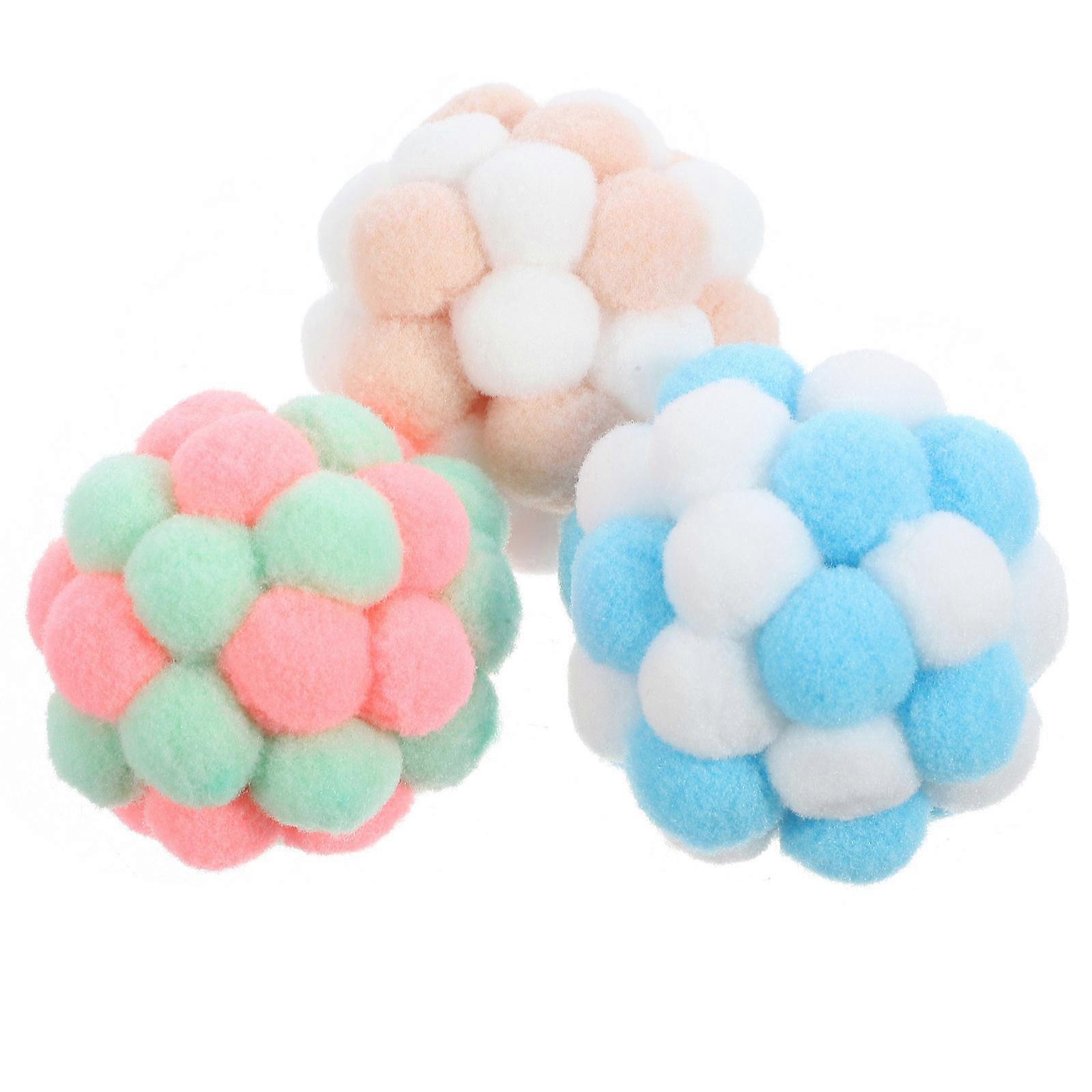 Colorful Cat Balls 9Pcs With Inner Bells Spherical Interactive Play For Pet Owners Indoor Outdoor