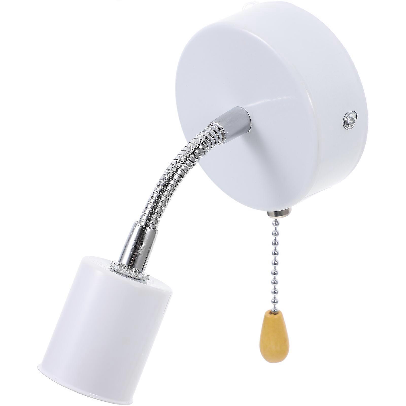 Wall Lamp Holder Light Bulb Socket for 5Sets Sturdy White Alloy