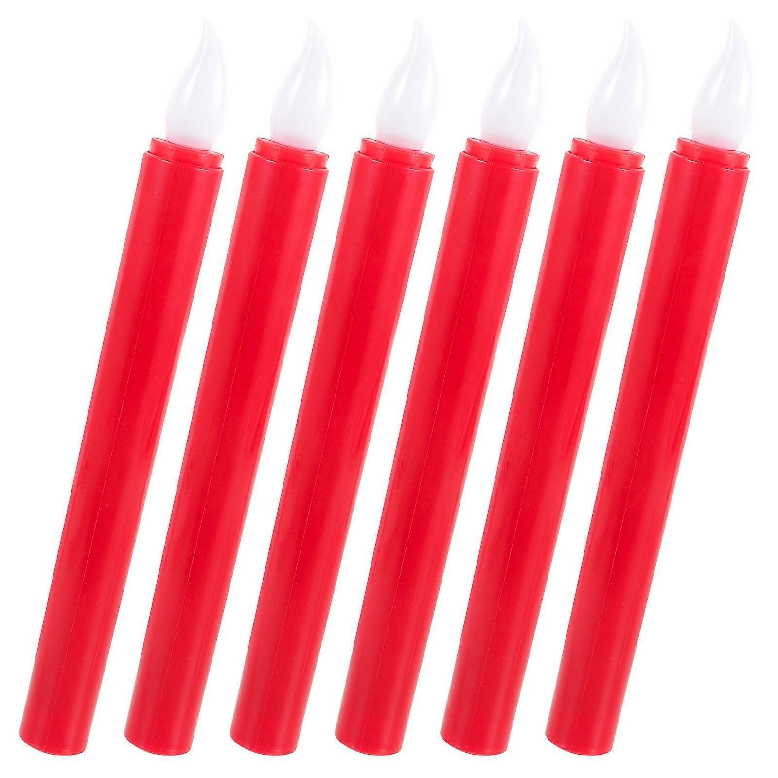 Electronic Candle Decorative Lamp for Decoration 9Pairs Red LED Lights