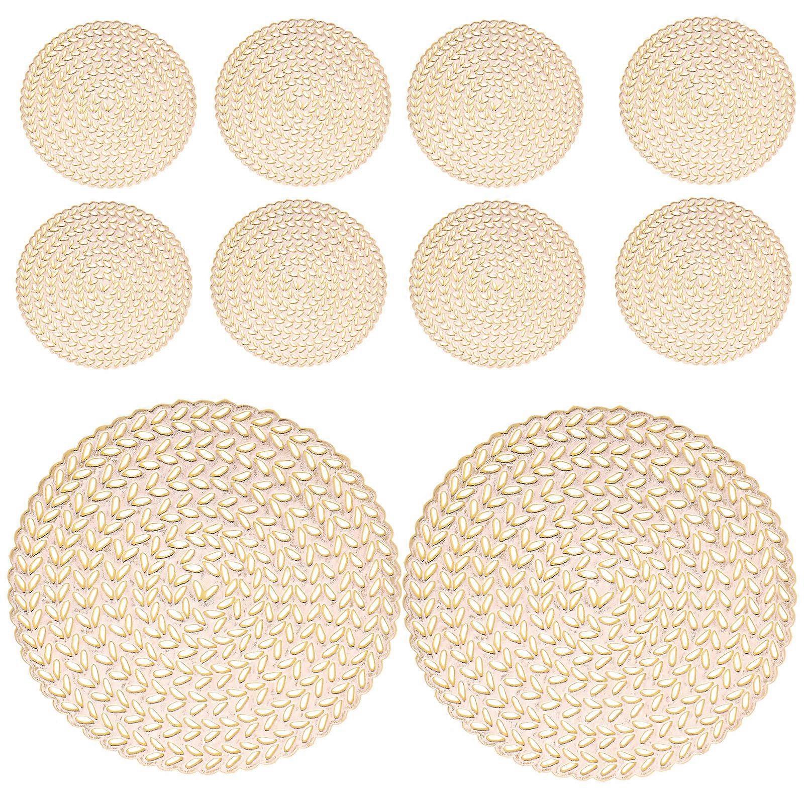 Table Mat Hollow PVC Coasters for Celebration Use 30Pcs Set