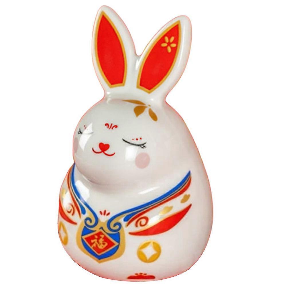 4Pcs Fortunate Rabbit Piggy Bank Ceramic Saving Pot for Storage Usage