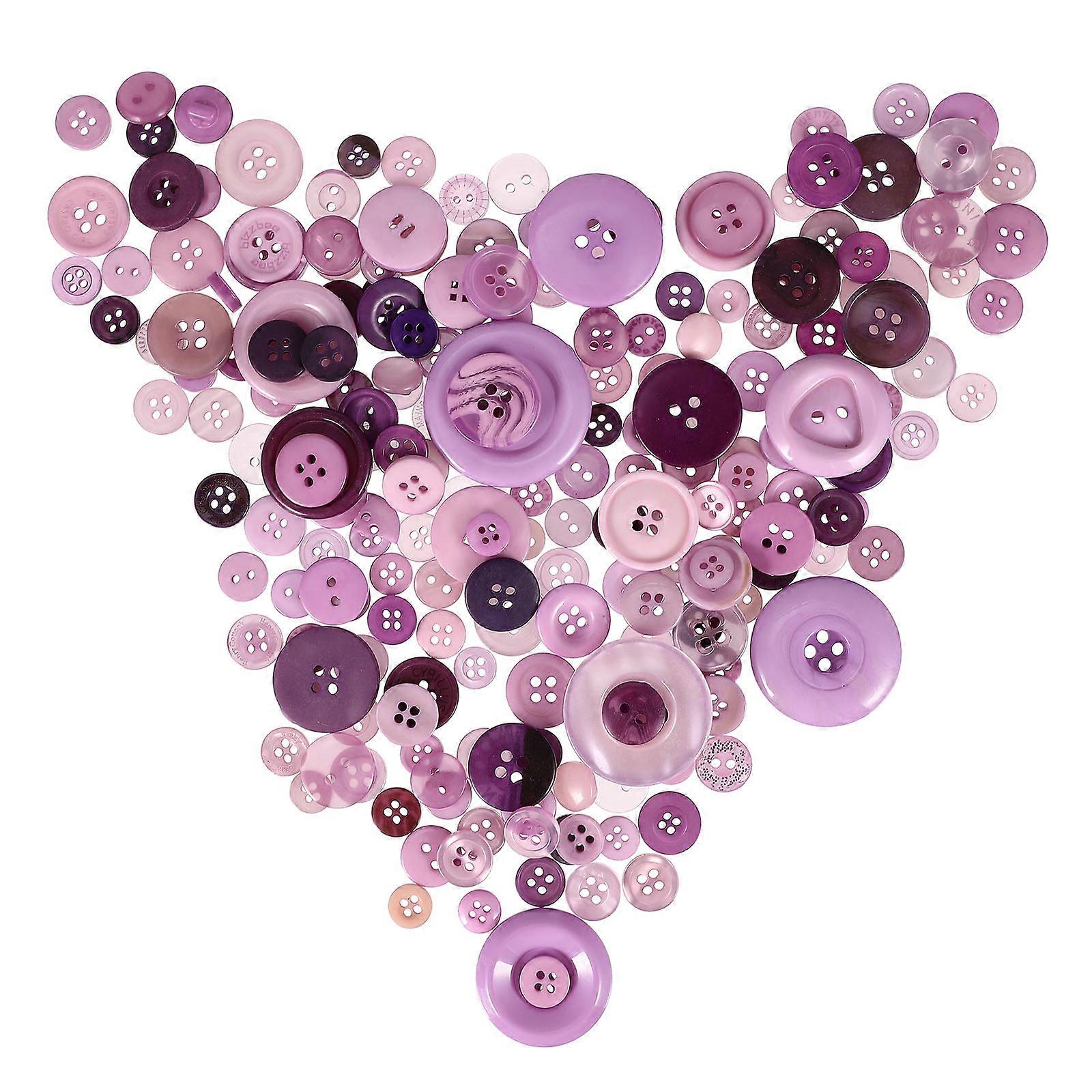 Decorative Purple Resin Buttons 5 Sets Designed For Craft Enthusiasts Great For DIY Decoration And Sewn Projects
