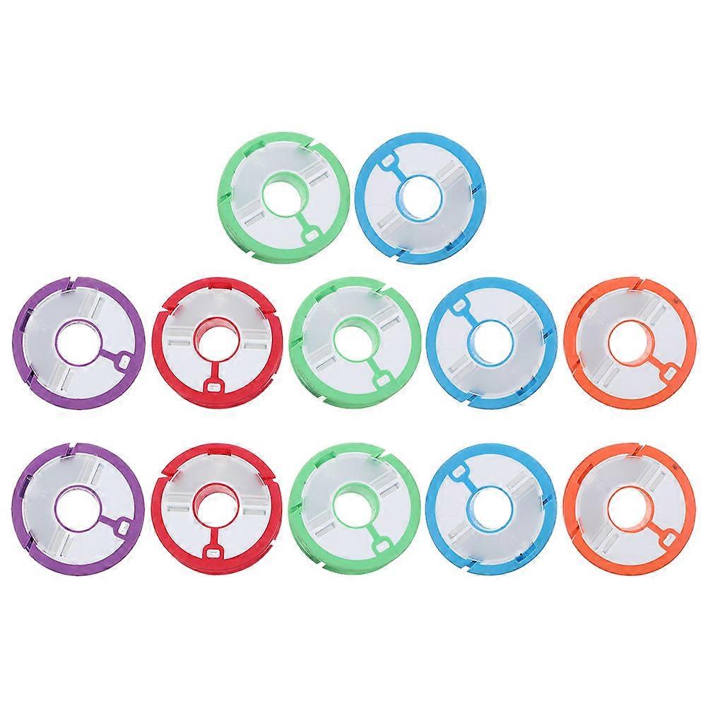 Fishing Accessories Silicone Bobbin Spools for Fishing Use 12Pcs Mixed Colors