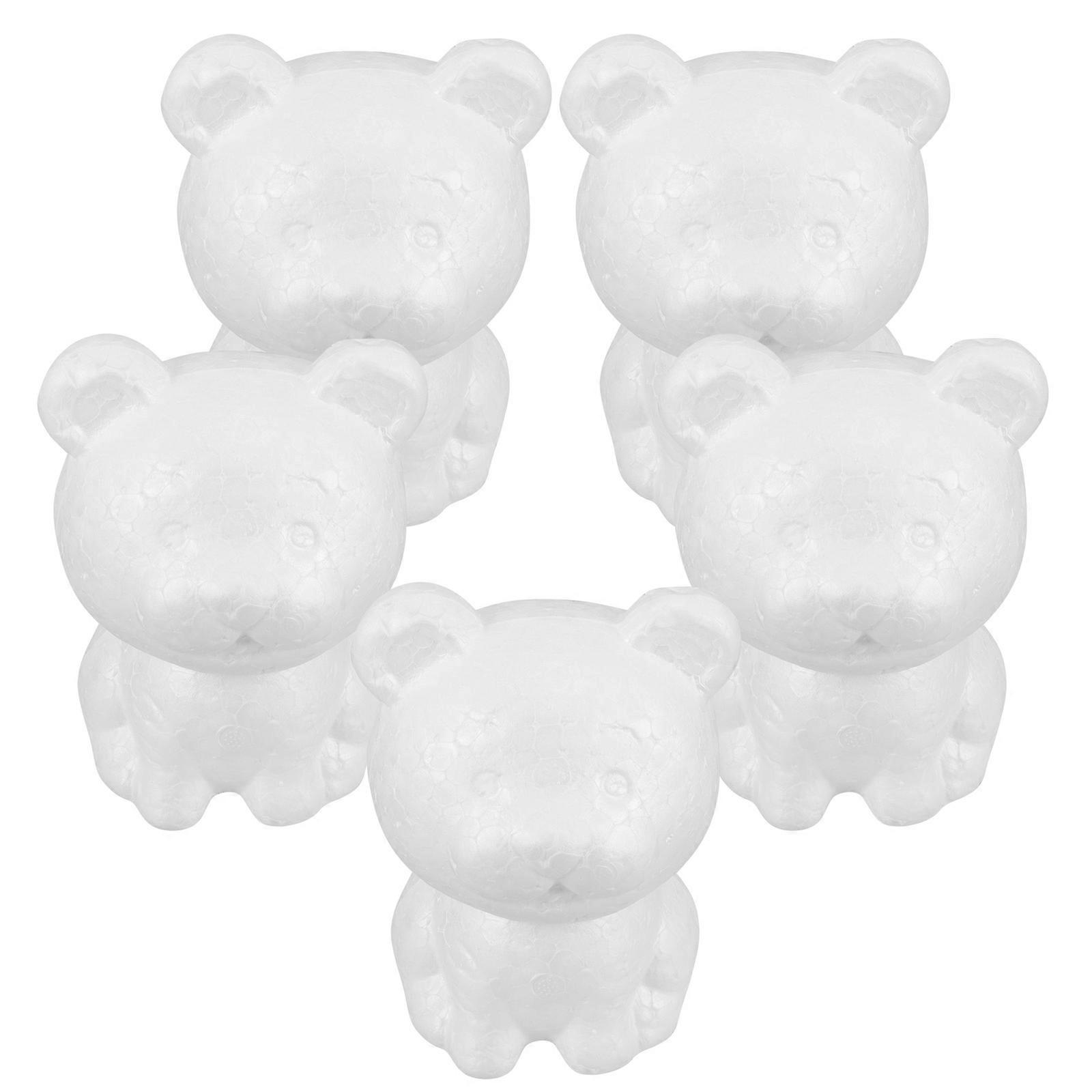Tiger Shape Foam Craft for Kids DIY Use 15Pcs White Material