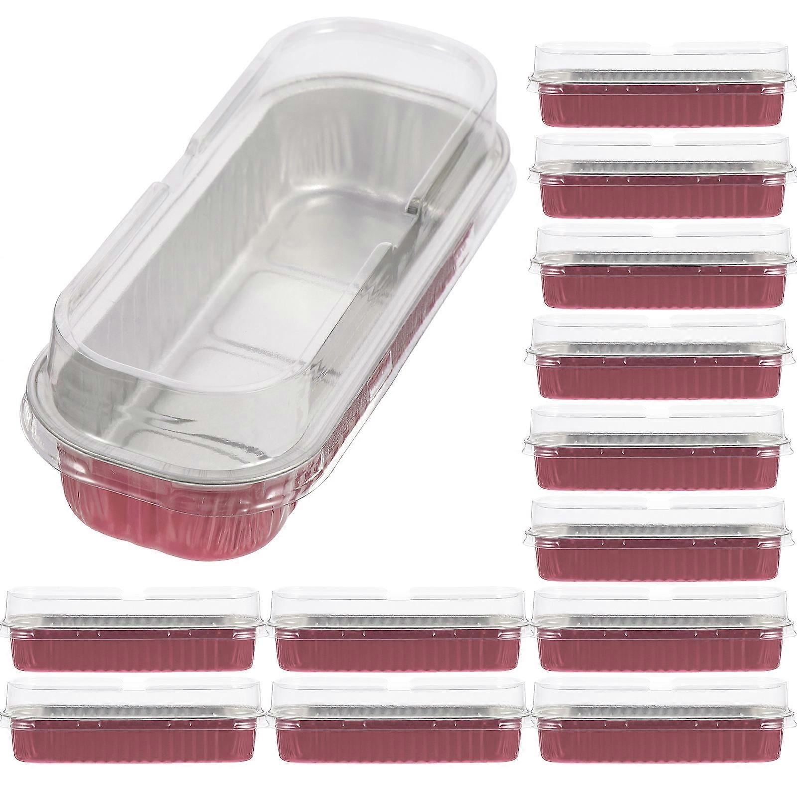 Cake Carrier Rectangular Bakery Box for Homes Pink Aluminum Foil Material Protective Packaging 30Pcs