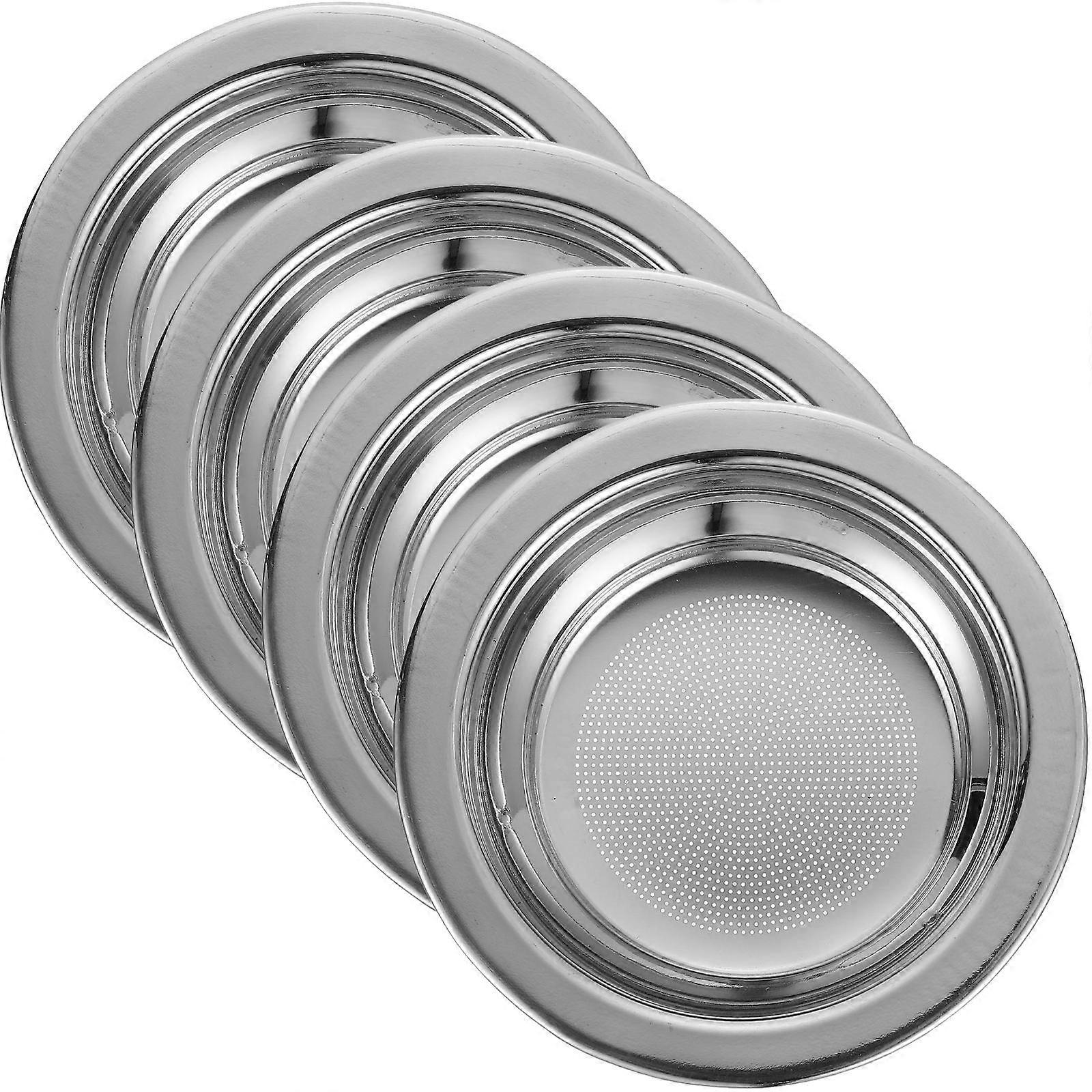 Reusable Fine Mesh Tea Infuser 4Pcs for Tea Drinking Stainless Steel Tea Residue Strainer Silver Color 7.5X7.5X2CM