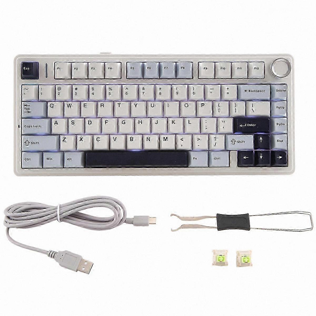 80-Key Mechanical Keyboard with Bluetooth Connectivity for PC and Laptop