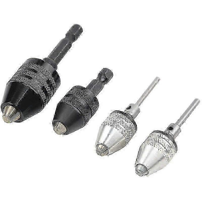 4pcs Drill Chuck Quick Change Adapter Mini 3- Drill Chuck Screwdriver Adapter Electric Drill Conver YaloP2025042500428