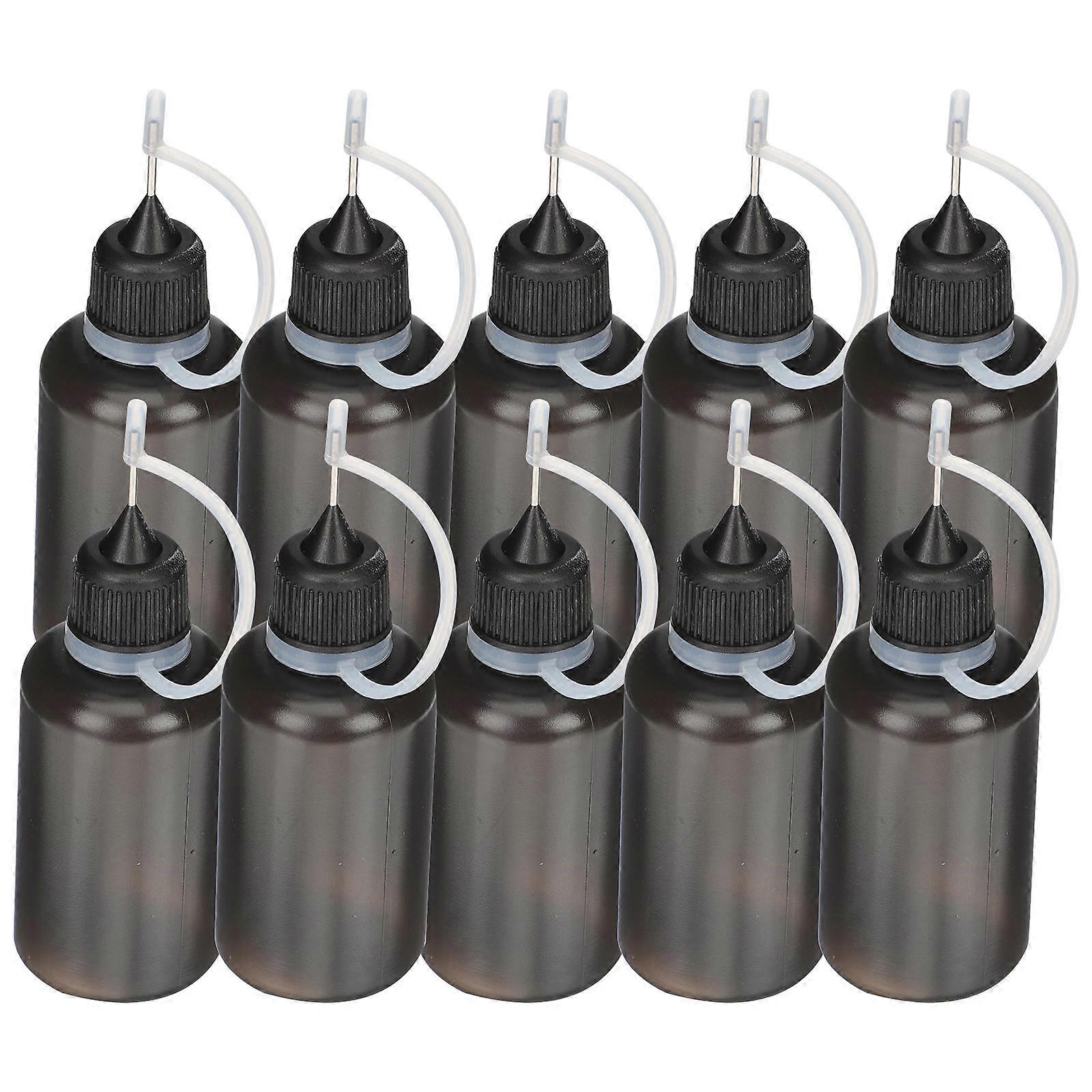 20Pcs Black Plastic Machine Oil Bottle With Conical Tip Suitable For Domestic Use And DIY Projects