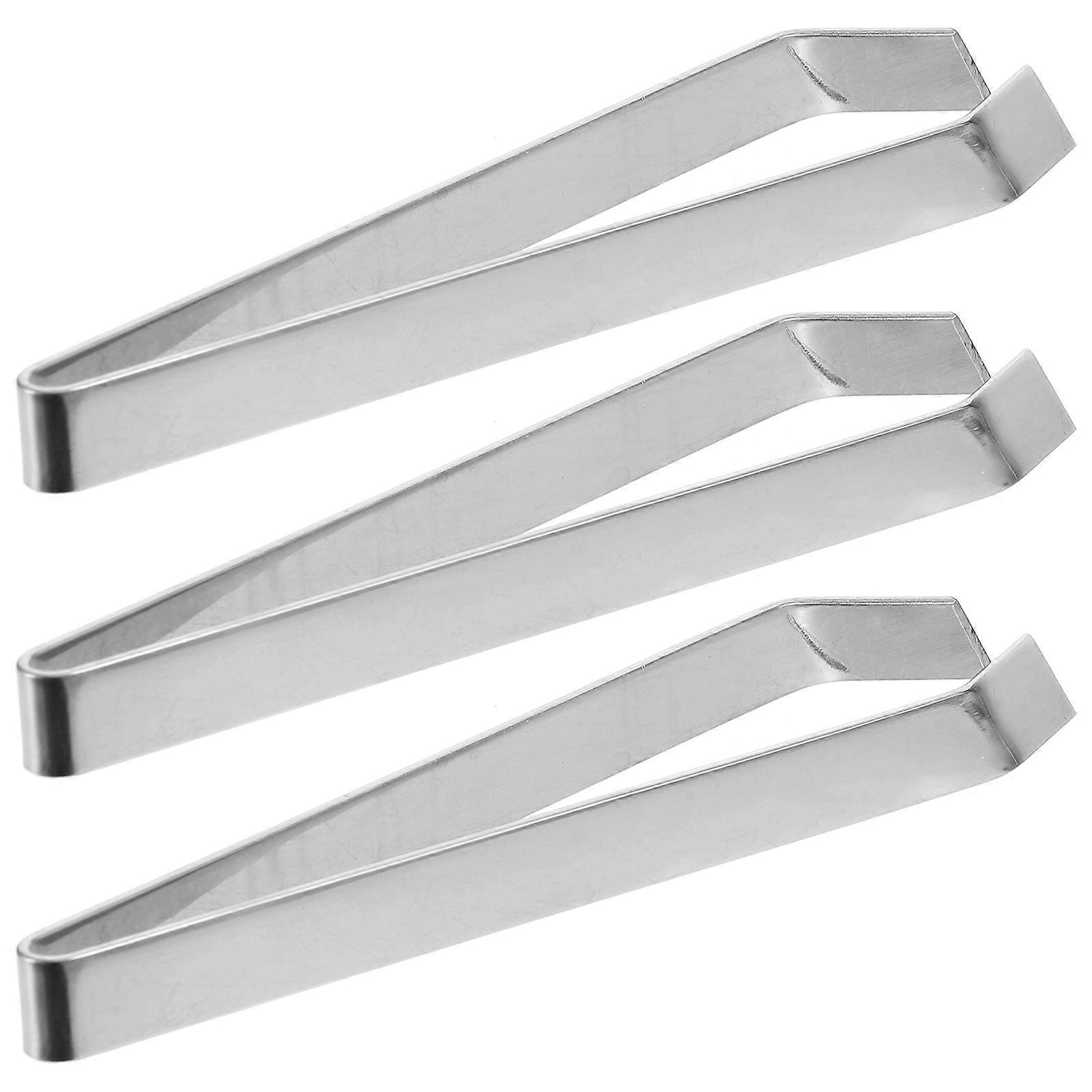 Fish Bone Tweezers Manual Precision for Kitchen Using 9Pcs Silver Tweezers
