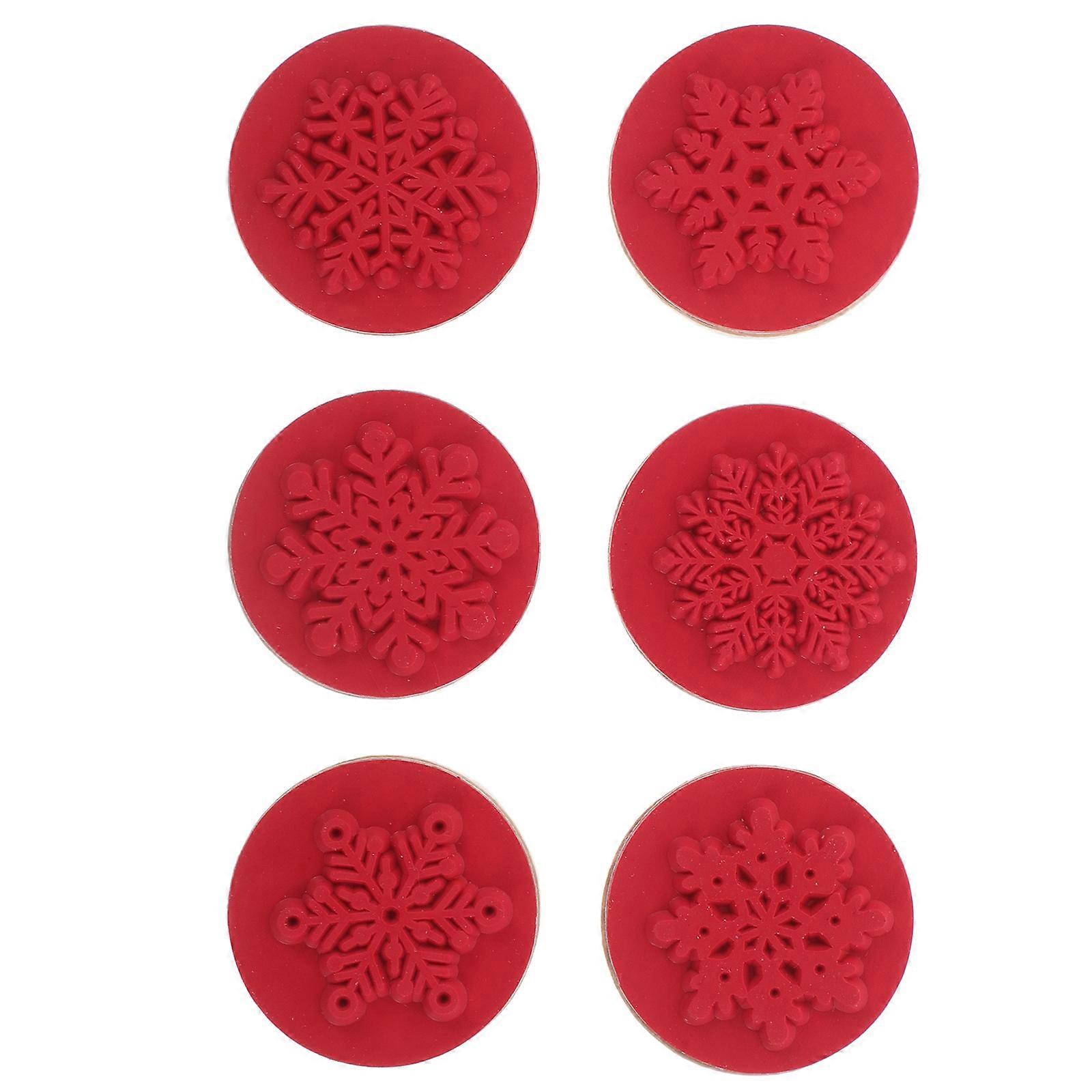 Wooden Printing Blocks Snowflake Stamp for Crafts 24Pcs Collection