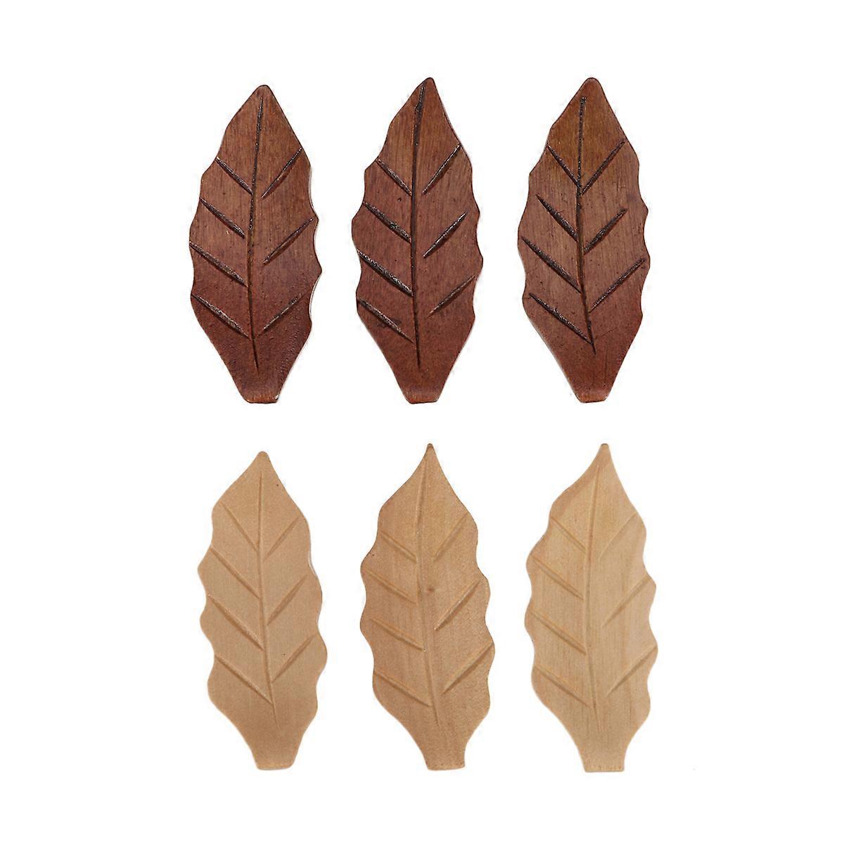 Wooden Chopsticks Holder Leaves Design for Tableware 12Pcs Set