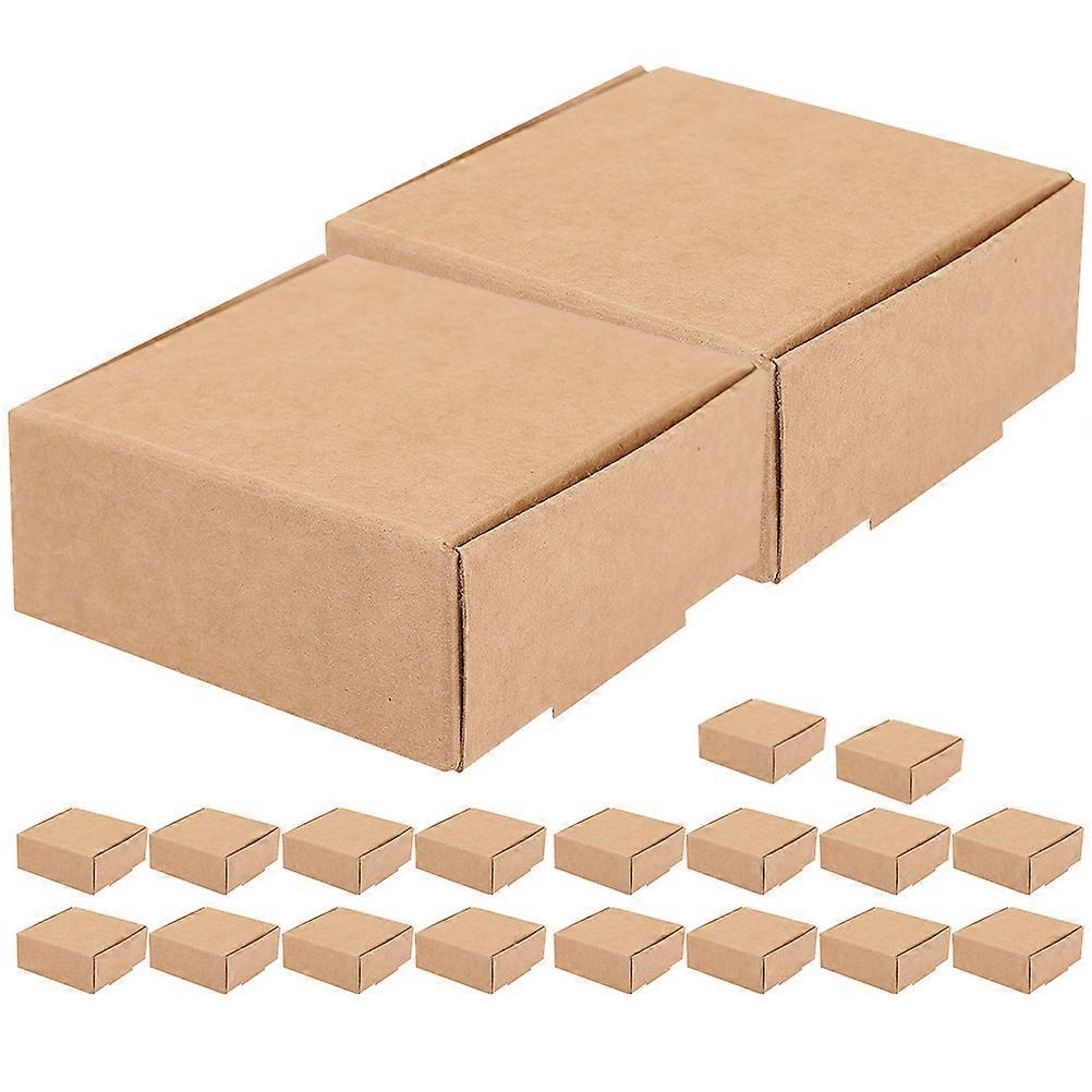 Mailing Box Paper Packing Box for Storage 25Pcs Khaki Paper Material