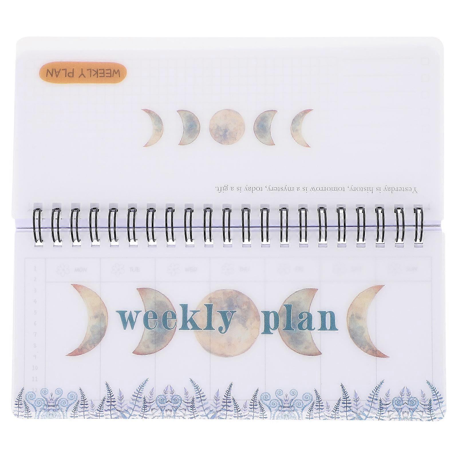Student Supply School Planner White Rectangular Coil Binding Weekly Planning 1Set