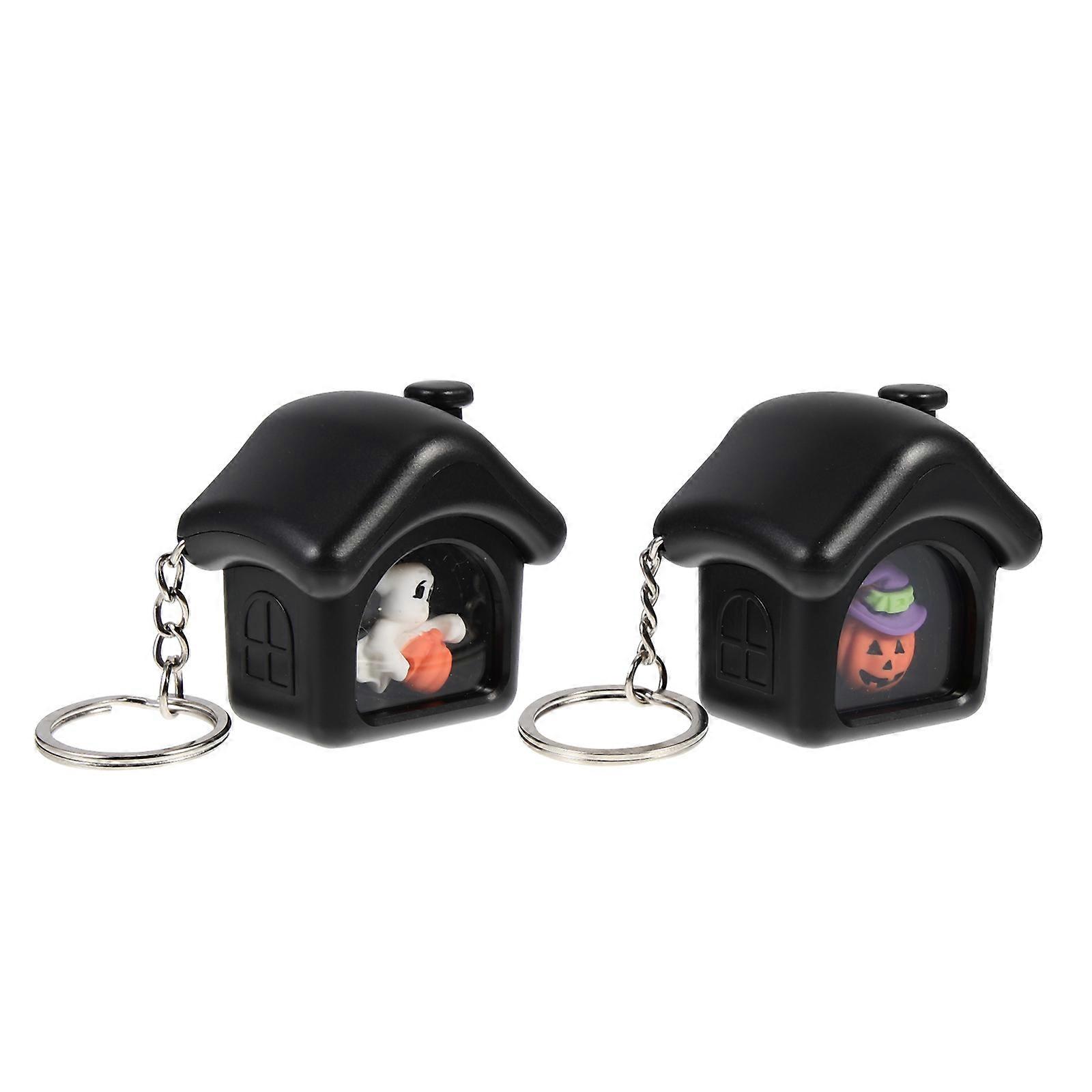 Halloween Keychain Luminous Ghost Key Chain for Decor 10Pcs Set