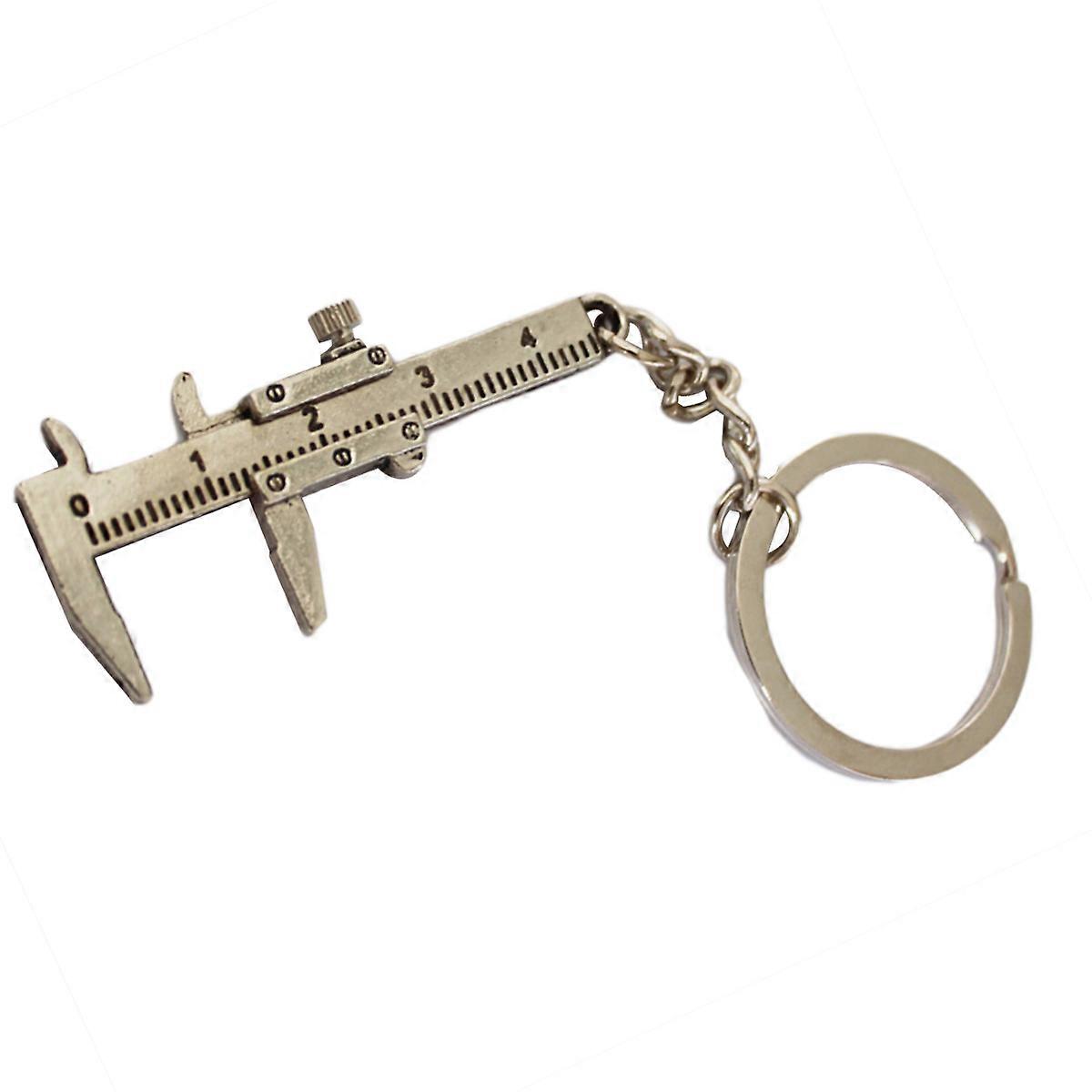 Caliper Keychain Tool Key Ring for Holding Key 3Pcs Silver Durable Keychain Set