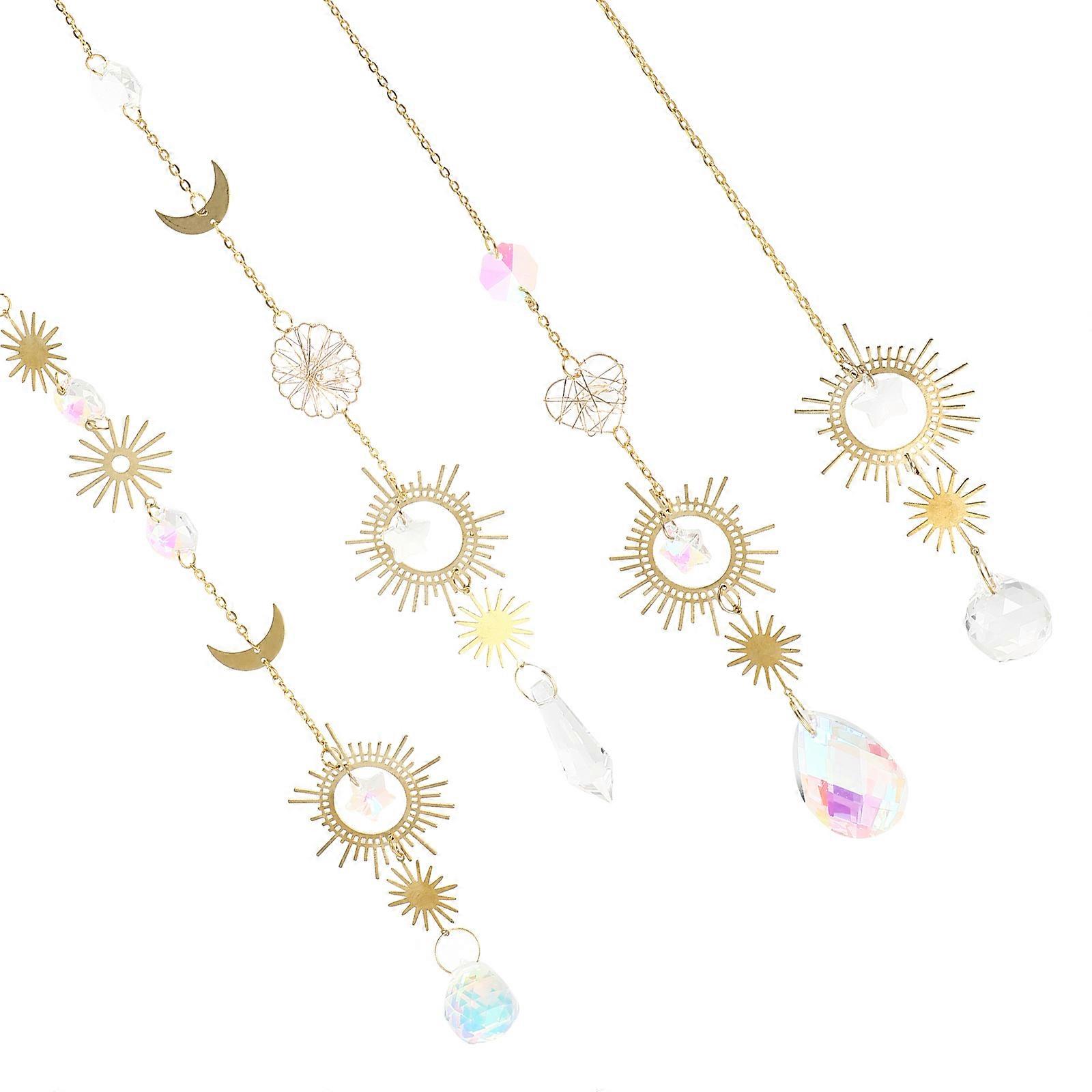 Unique 8 Pcs Crystals Ornament Suitable For Christmas Tree And Garden Decor Featuring Light Refraction Function