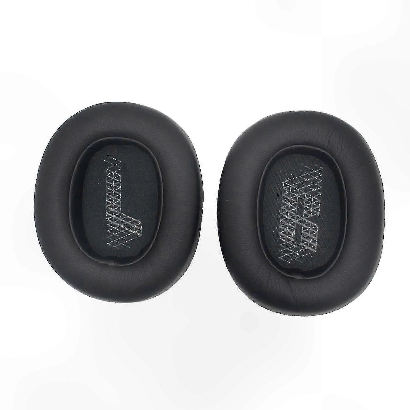 Soft Earmuff Covers for Over-Ear Headphones, 2-Pack Black Cushion Pads for Improved Comfort and Noise Reduction
