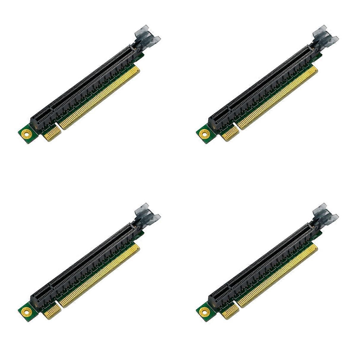 4X PCIE 16X Riser Card Adapter PCI Express 3.0 PCI-E to PCI-E 16X Slot Converter 90 Degree Connector
