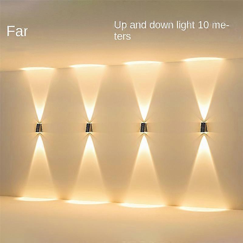 Solar Wall Light Outdoor Up-Down Lighting LED Lamp for Garden 2 Light