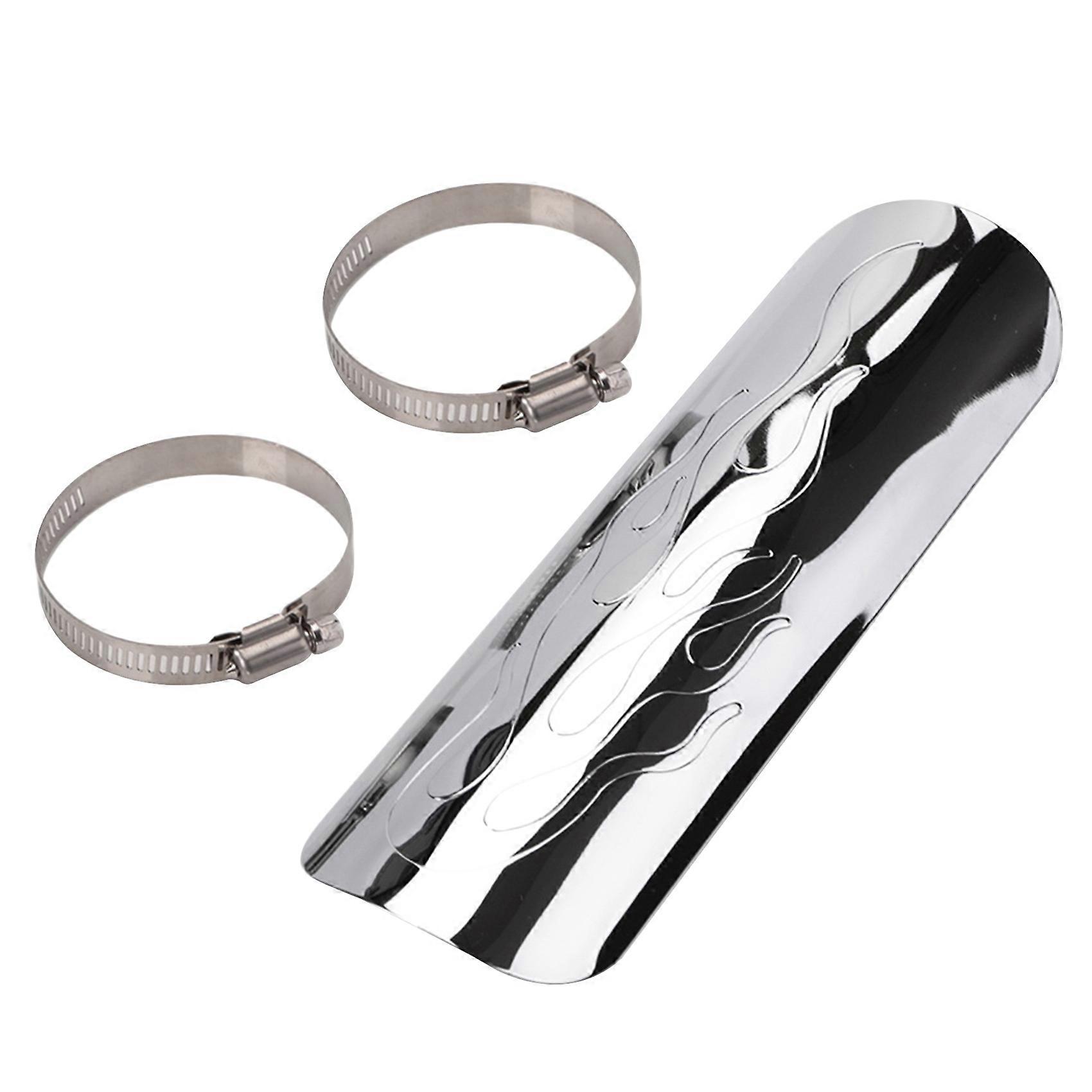 Motorcycle Exhaust Pipe Heat Insulation Shield for Silver