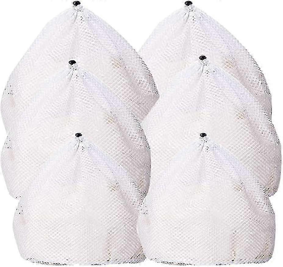 6 Pcs Drawstring Mesh Laundry Bag. 3 Sizes Durable Laundry Net Washing Bag