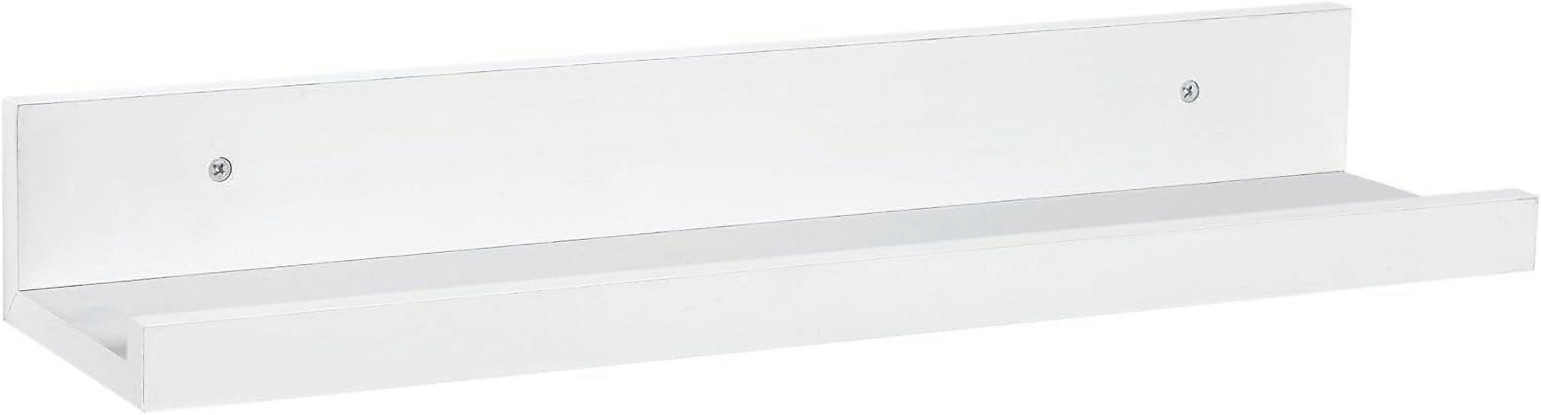 1657 Floating Wall Shelf, White, 19-Inch