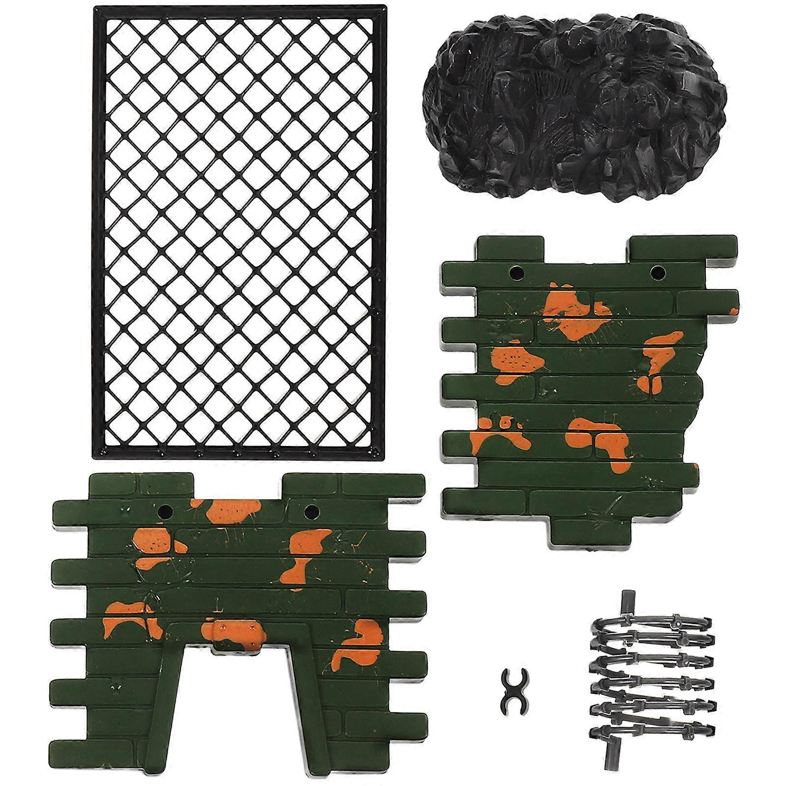 Kids Model Toy Military Barricade Set for DIY Use 5Sets Plastic