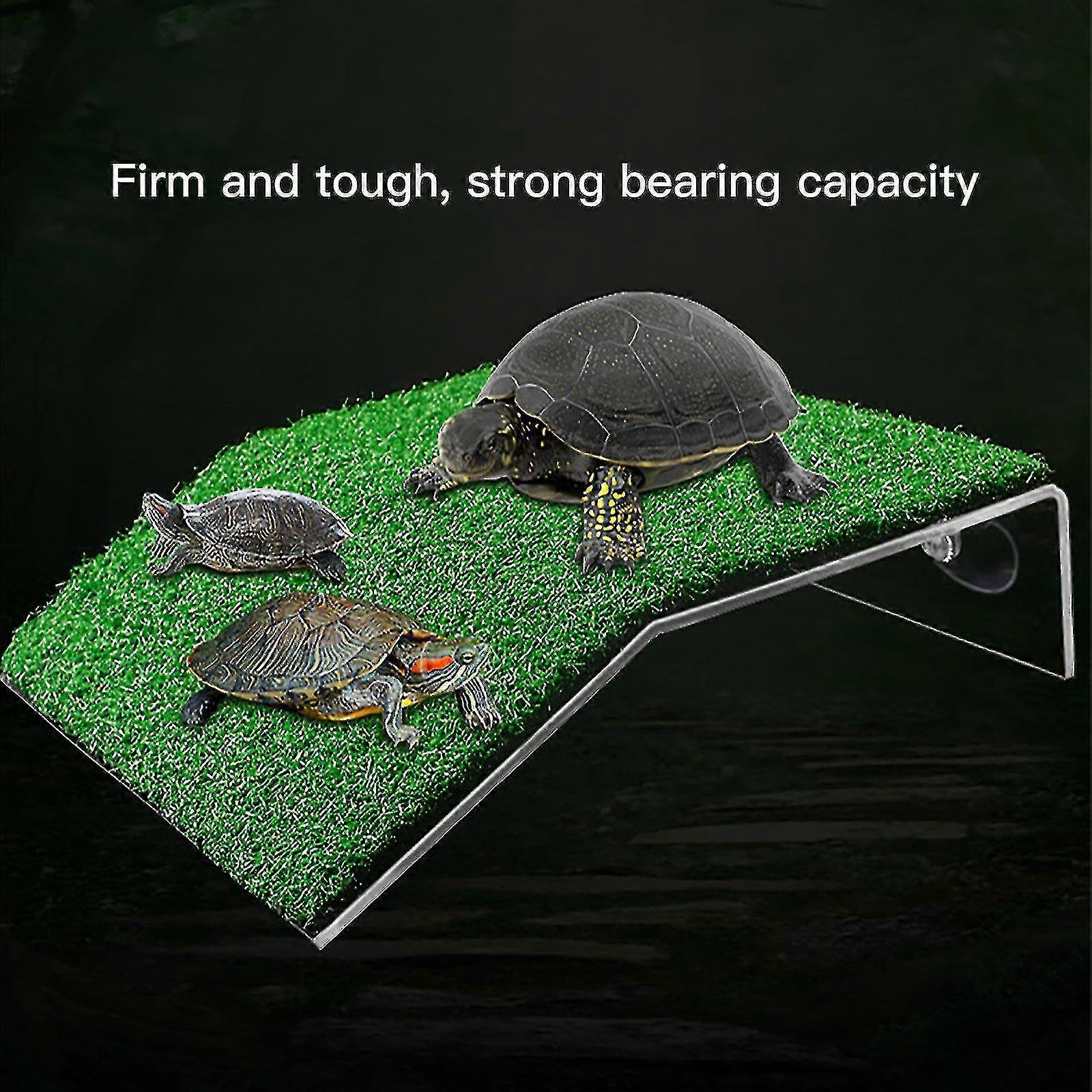 2023 New Turtle Ramp-turtle Basking Platform-aquarium Turtle Tank Tortoise Climbing Platform Lifelike Grass Ladder