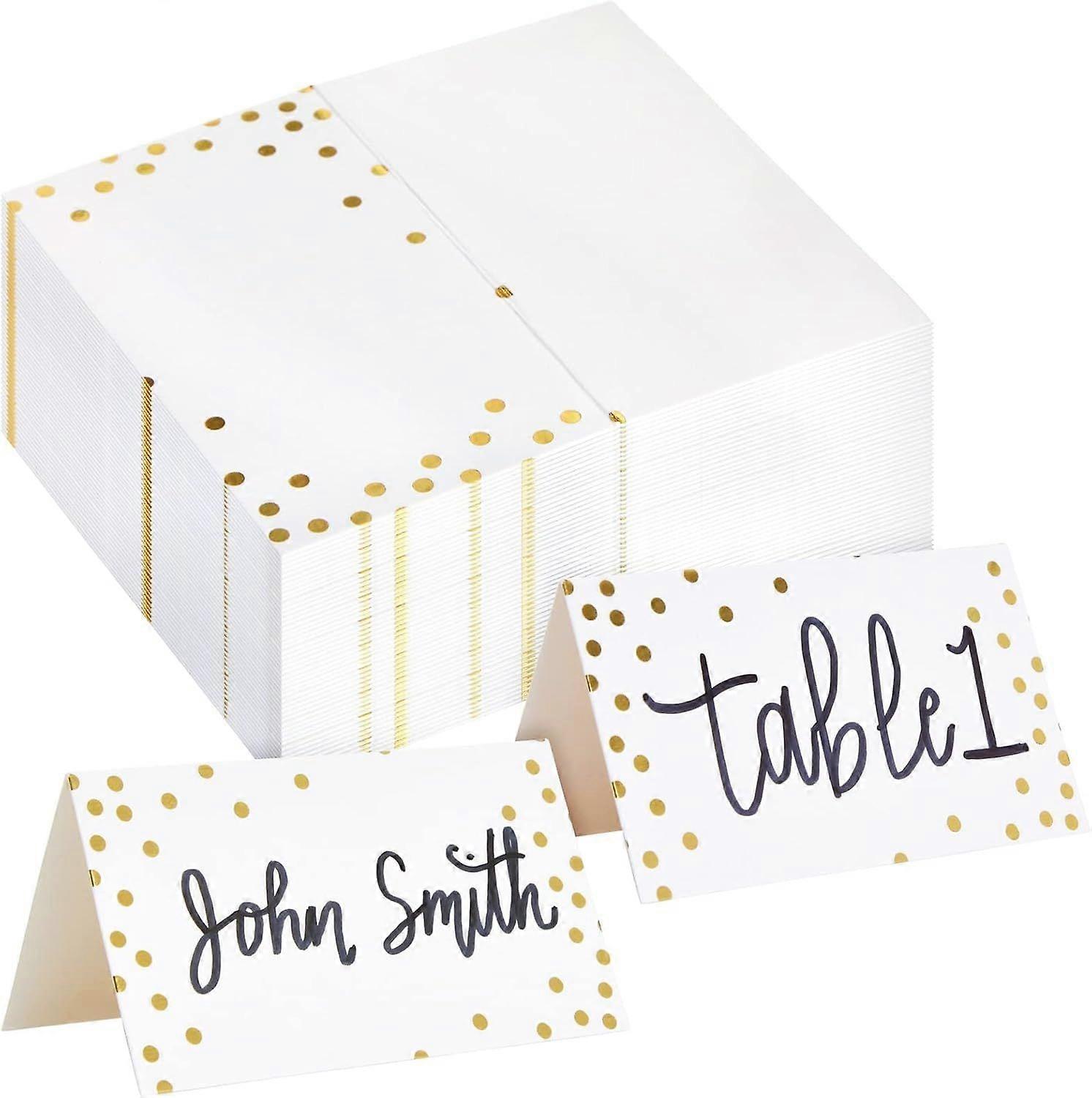 UrbanMingle 100 Pack Wedding Place Cards for Table Setting, Blank Table Name