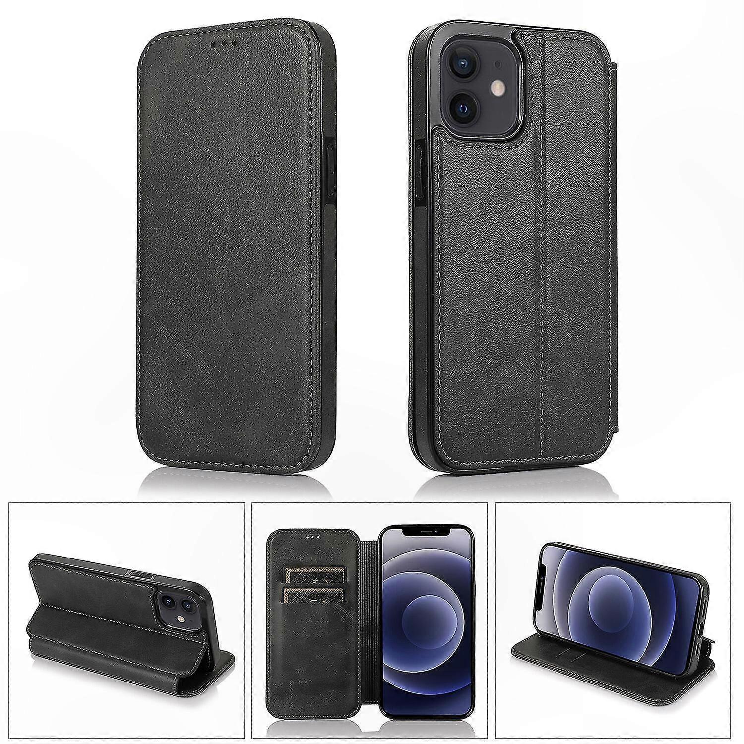 Leather Wallet Flip Case for 12 Mini Phone