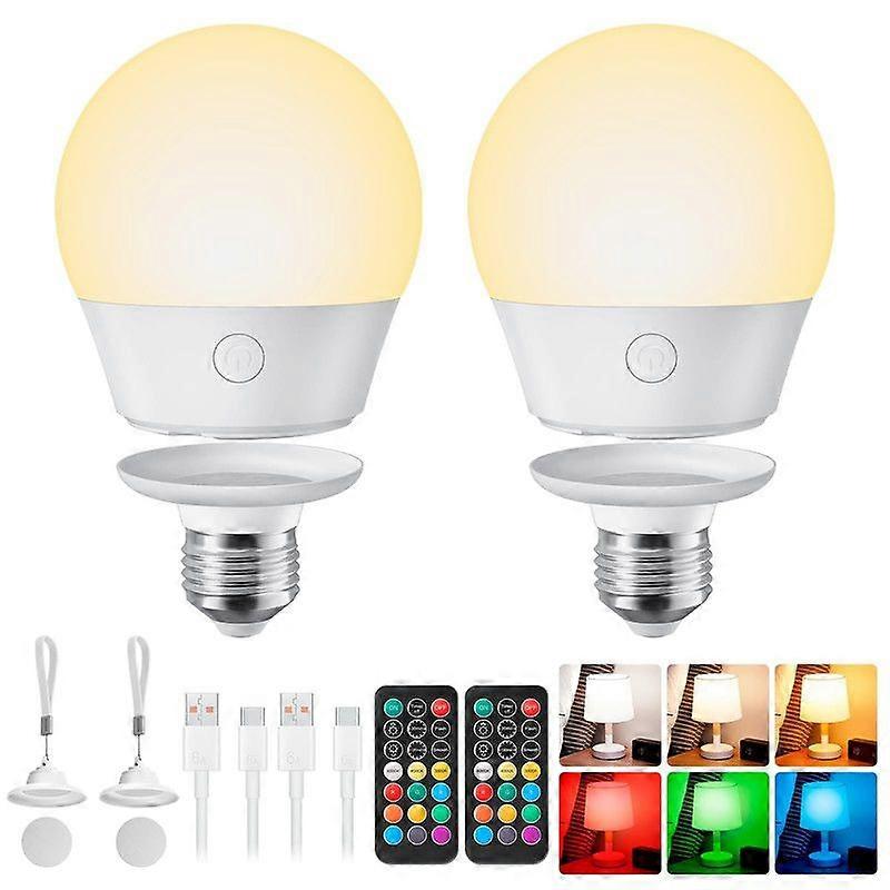 Rechargeable Light Bulb with Remote and Timer