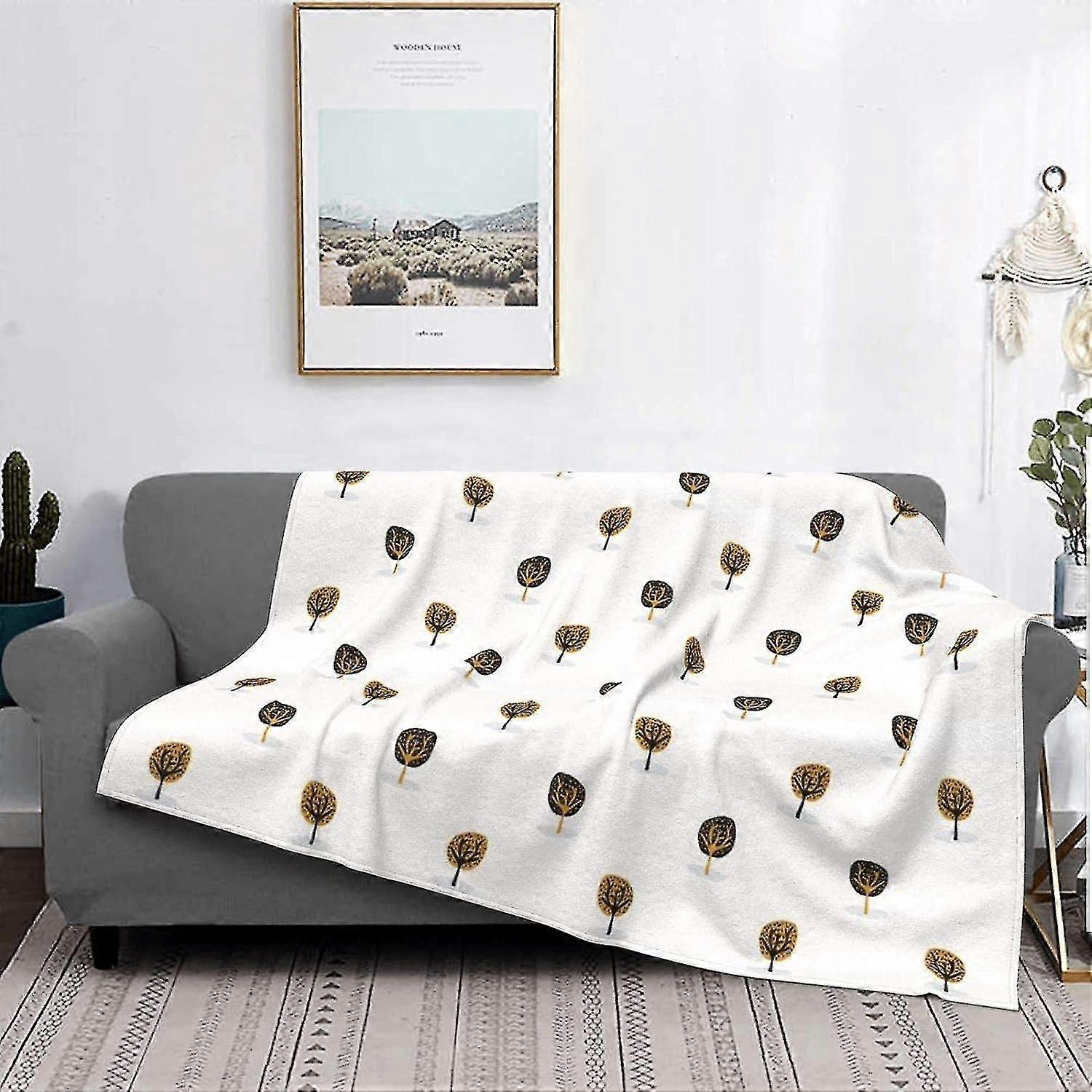Blanket Blanket Stylised Tree Wood Repeating Seamless Pattern Warm Flannel Fleece Plush Soft Sofa Throw Blanket As Bed Cover/bed Sheets-wsde447