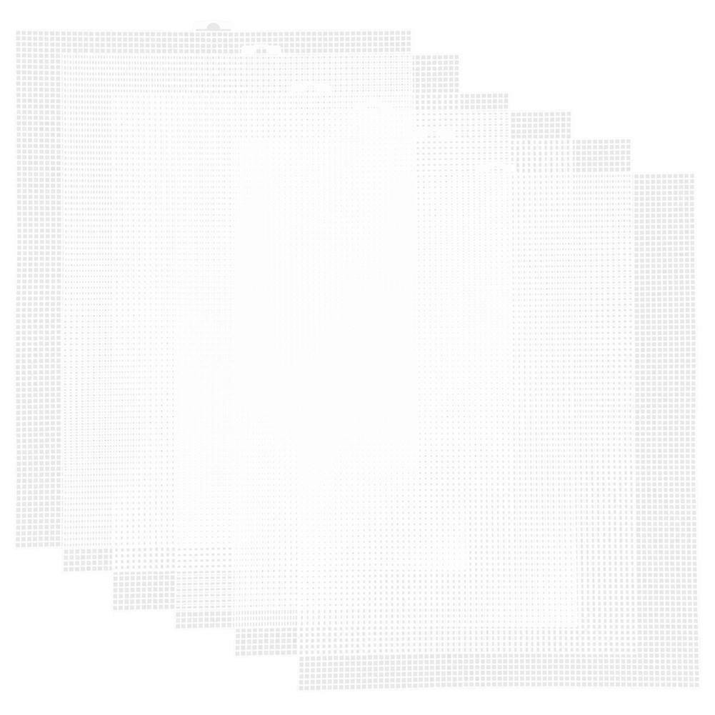 Plastic Canvas Sheets for Needlepoint & DIY Crafts, 13.4inch X 10.4inch with 2.5mm Mesh, 6PCS