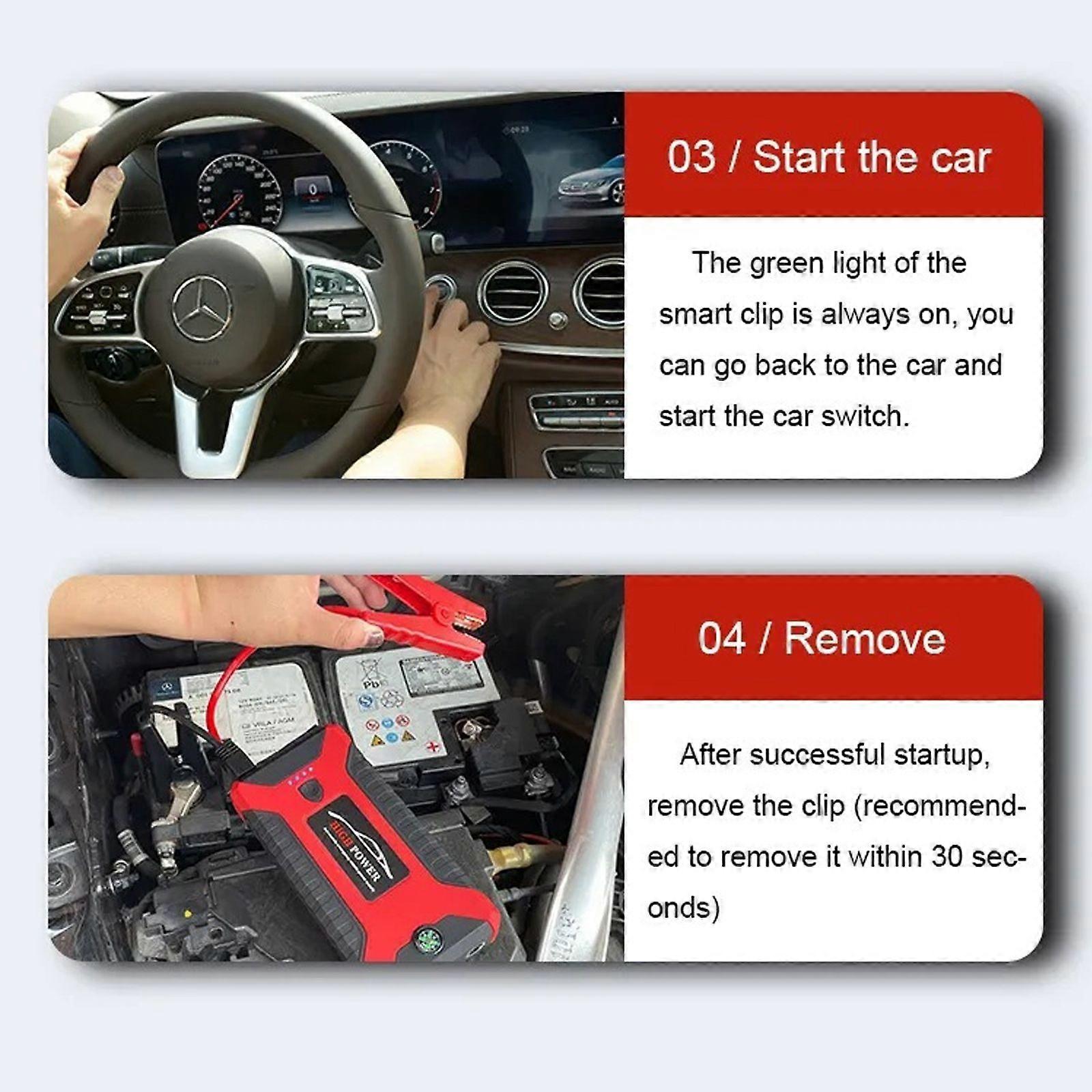 2025 Latest Model Car Jump Starter 3000A, Jump Starter Battery Pack for Up to 